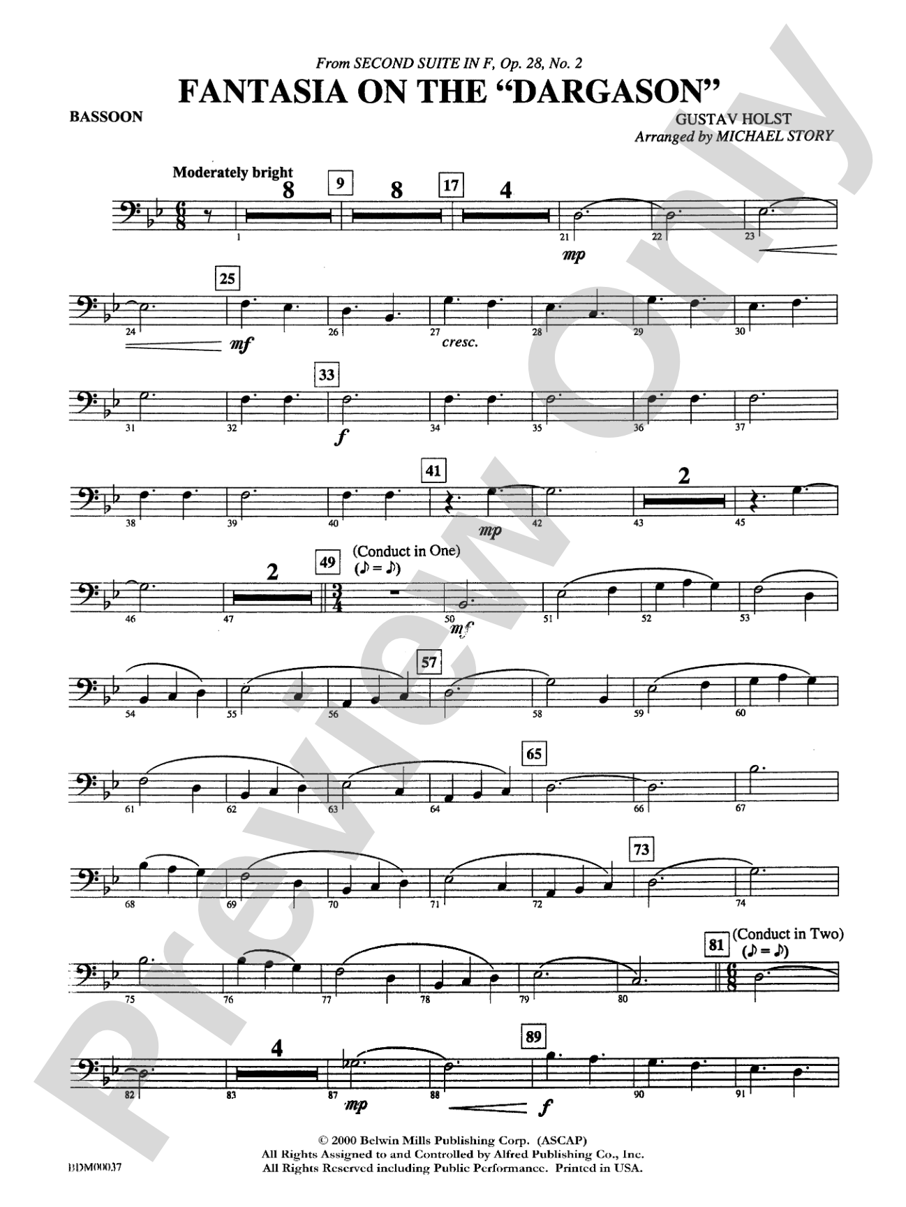 Fantasia on the "Dargason": Bassoon