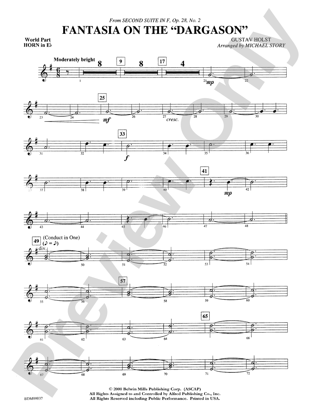 Fantasia on the "Dargason": WP 1st Horn in E-flat