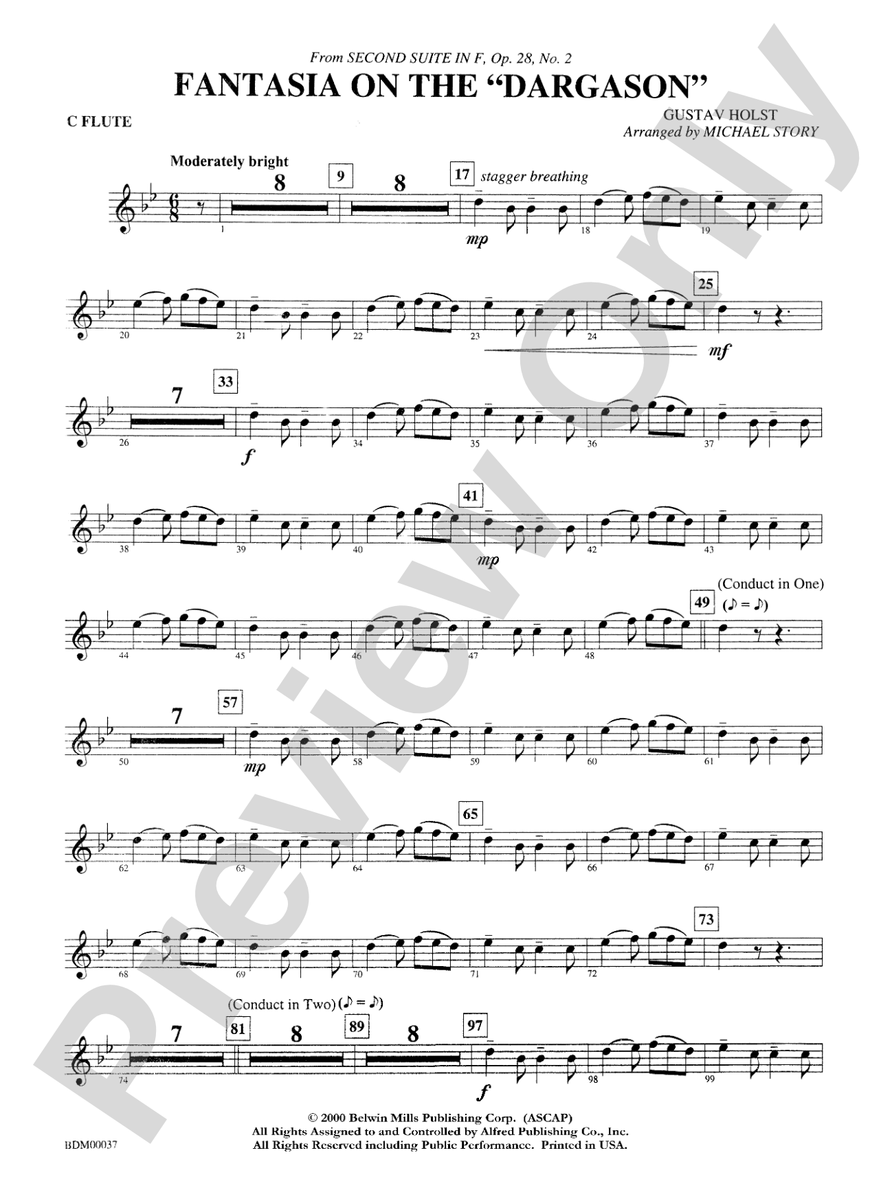 Fantasia on the "Dargason": Flute