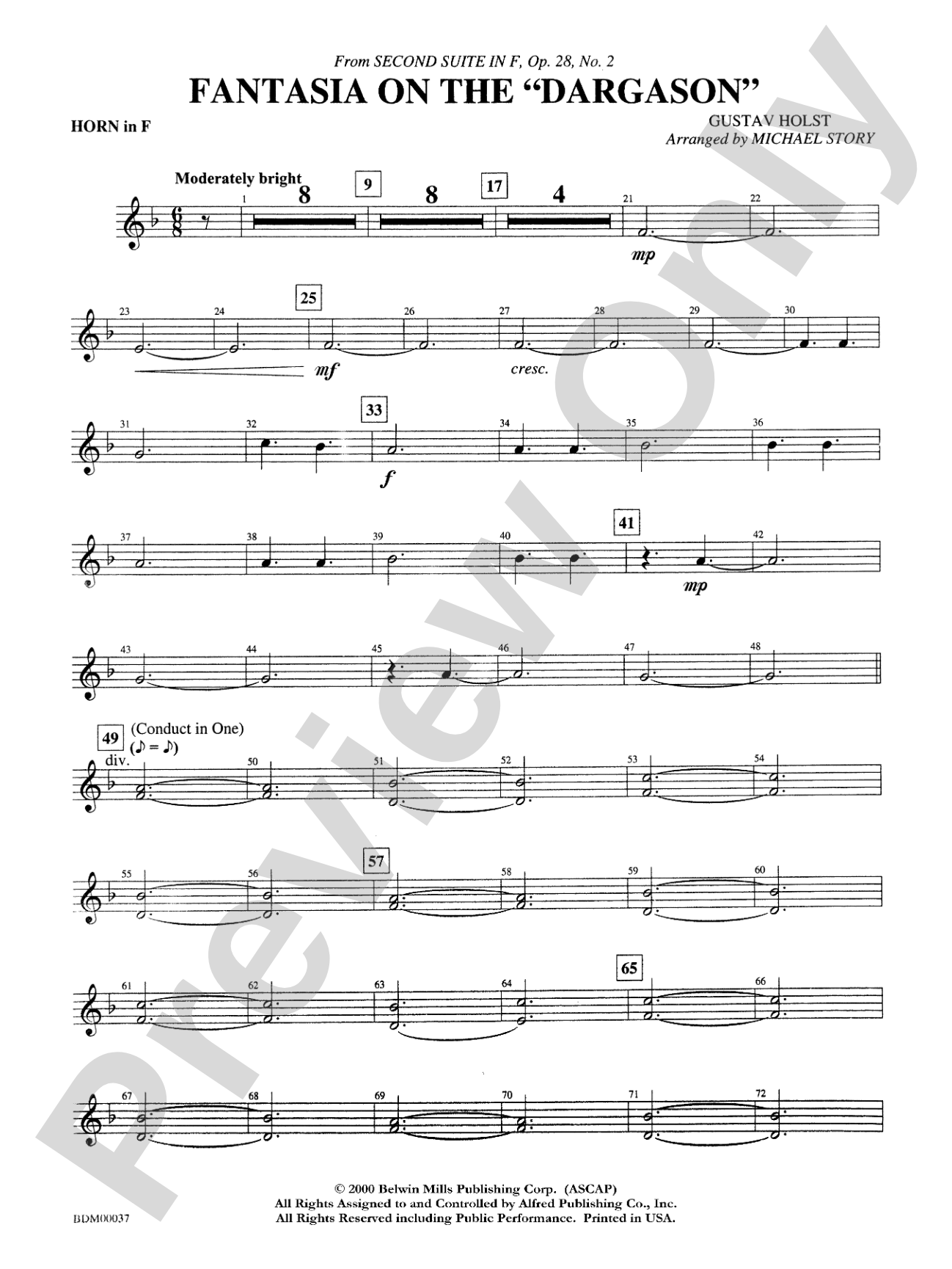 Fantasia on the "Dargason": 1st F Horn