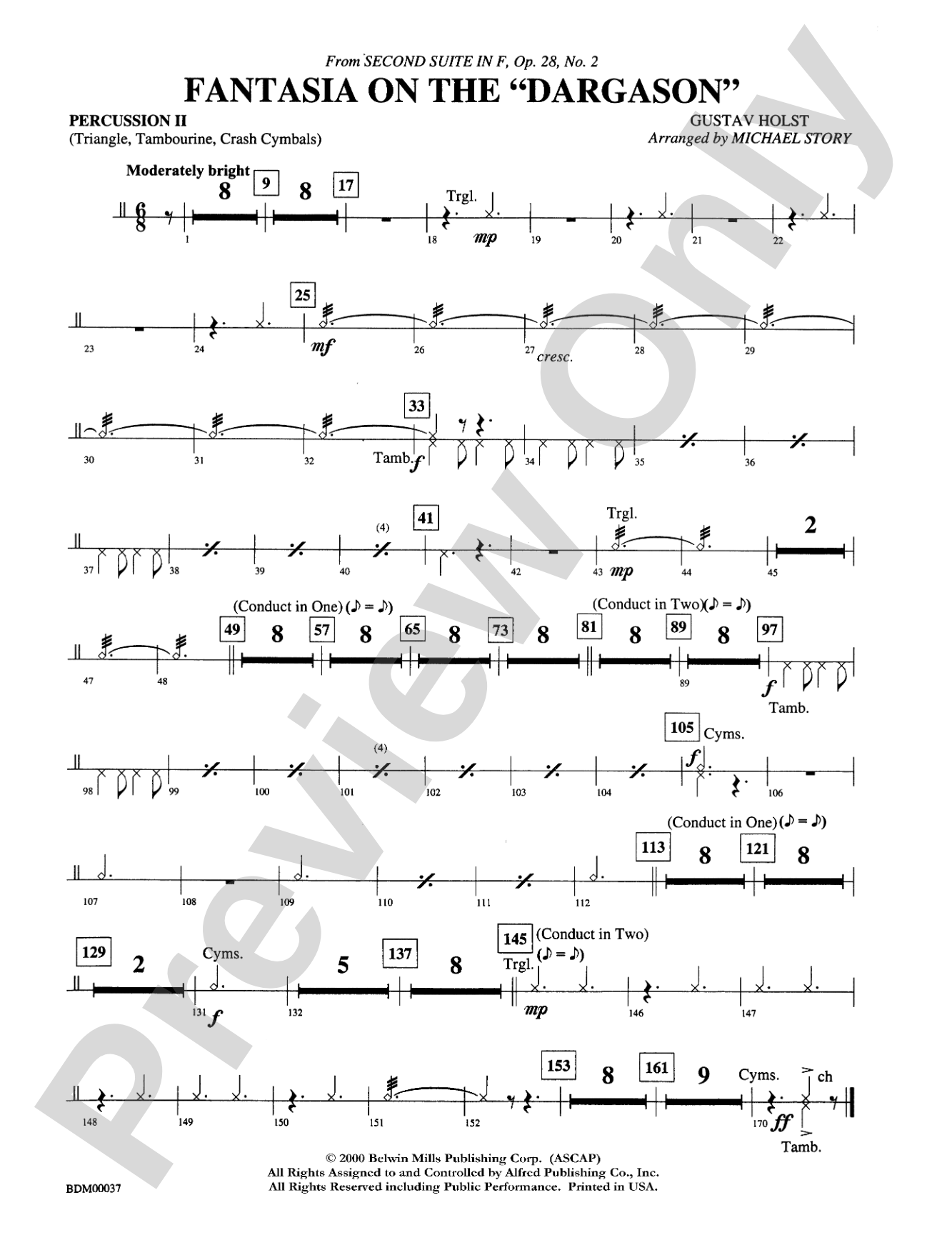 Fantasia on the "Dargason": 2nd Percussion