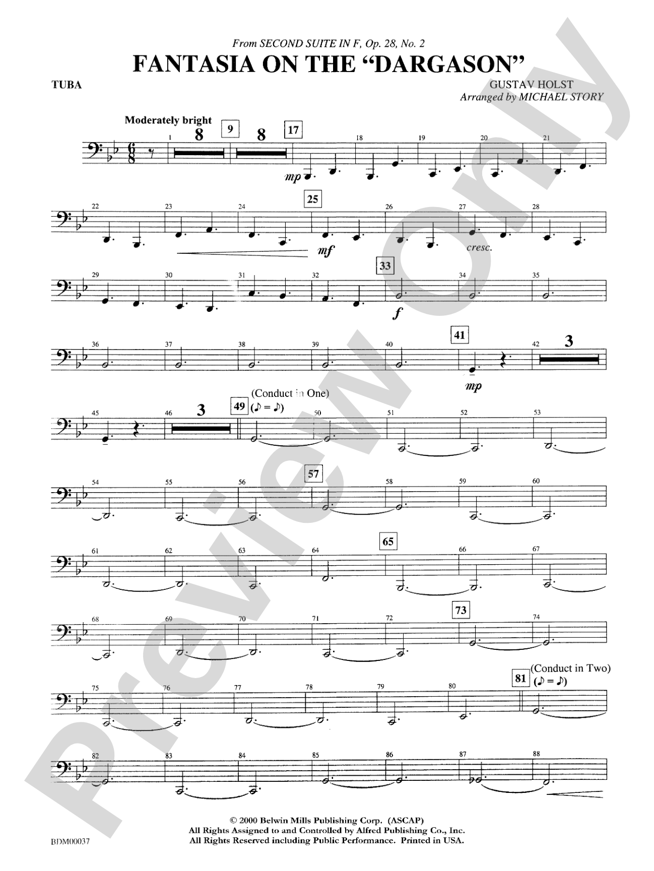 Fantasia on the "Dargason": Tuba