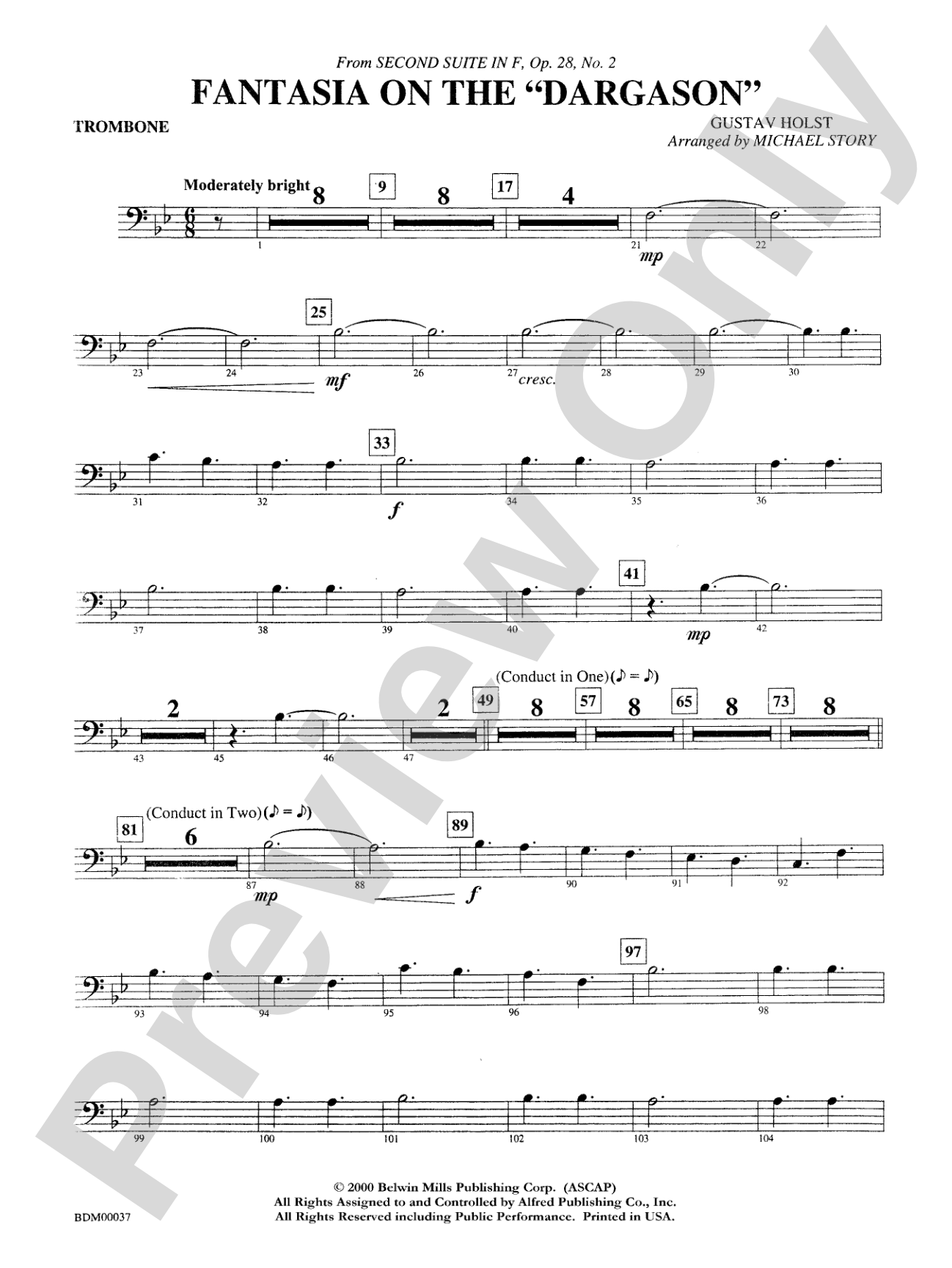 Fantasia on the "Dargason": 1st Trombone