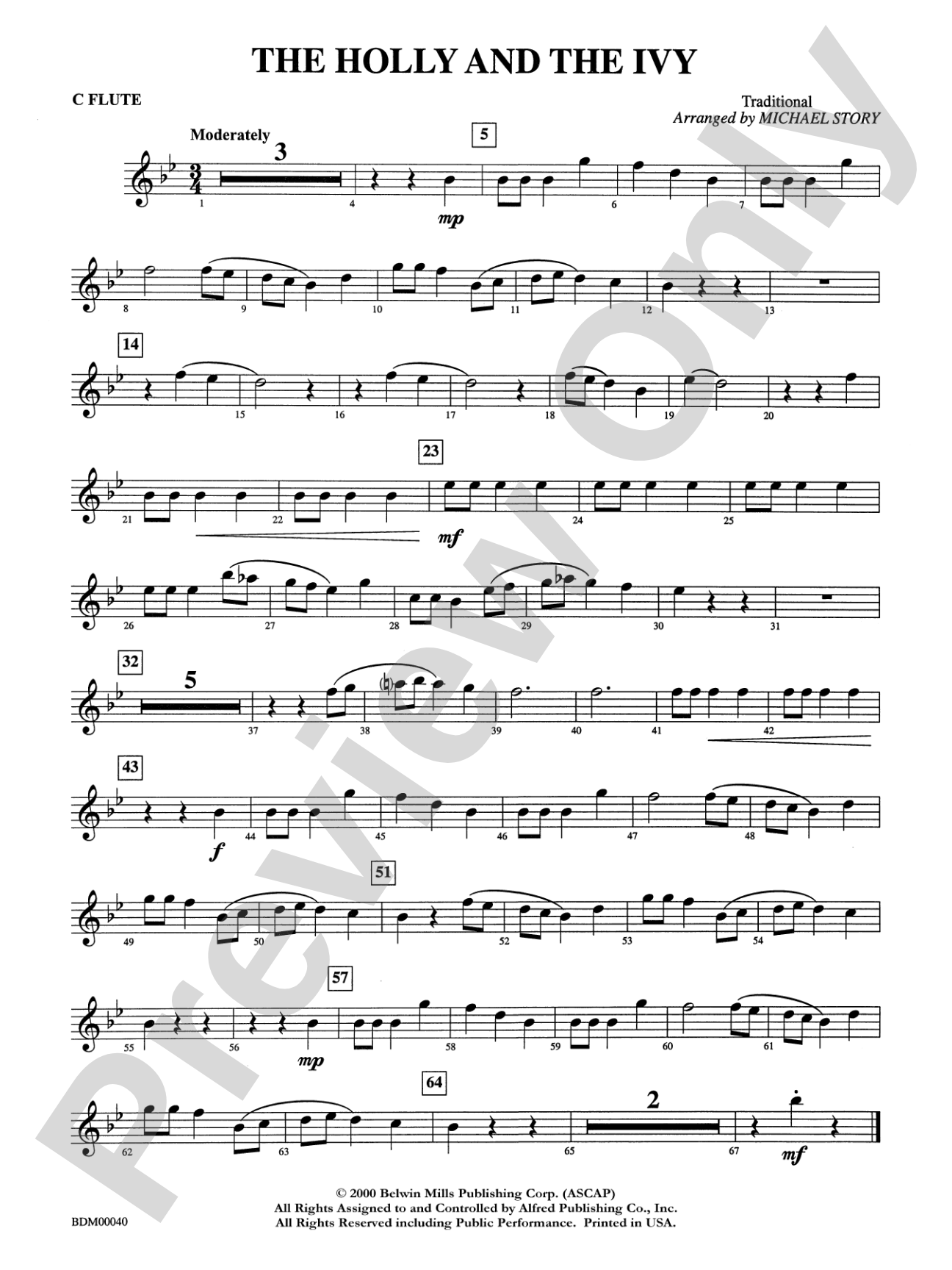 The Holly and the Ivy: Flute