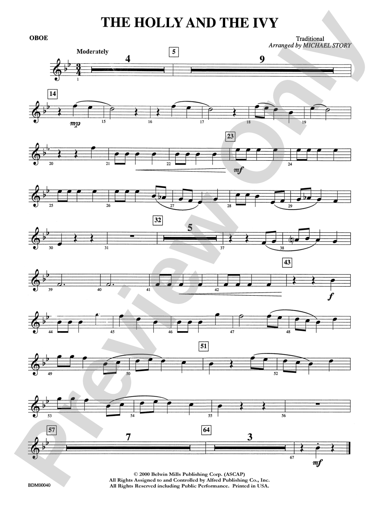 The Holly and the Ivy: Oboe