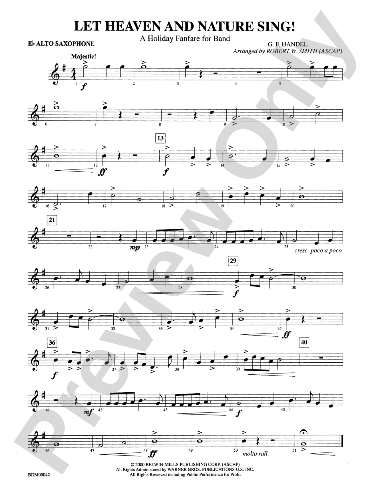 Let Heaven and Nature Sing!: E-flat Alto Saxophone