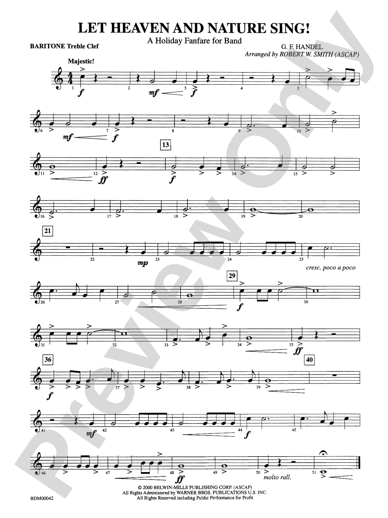 Let Heaven and Nature Sing!: Baritone T.C.