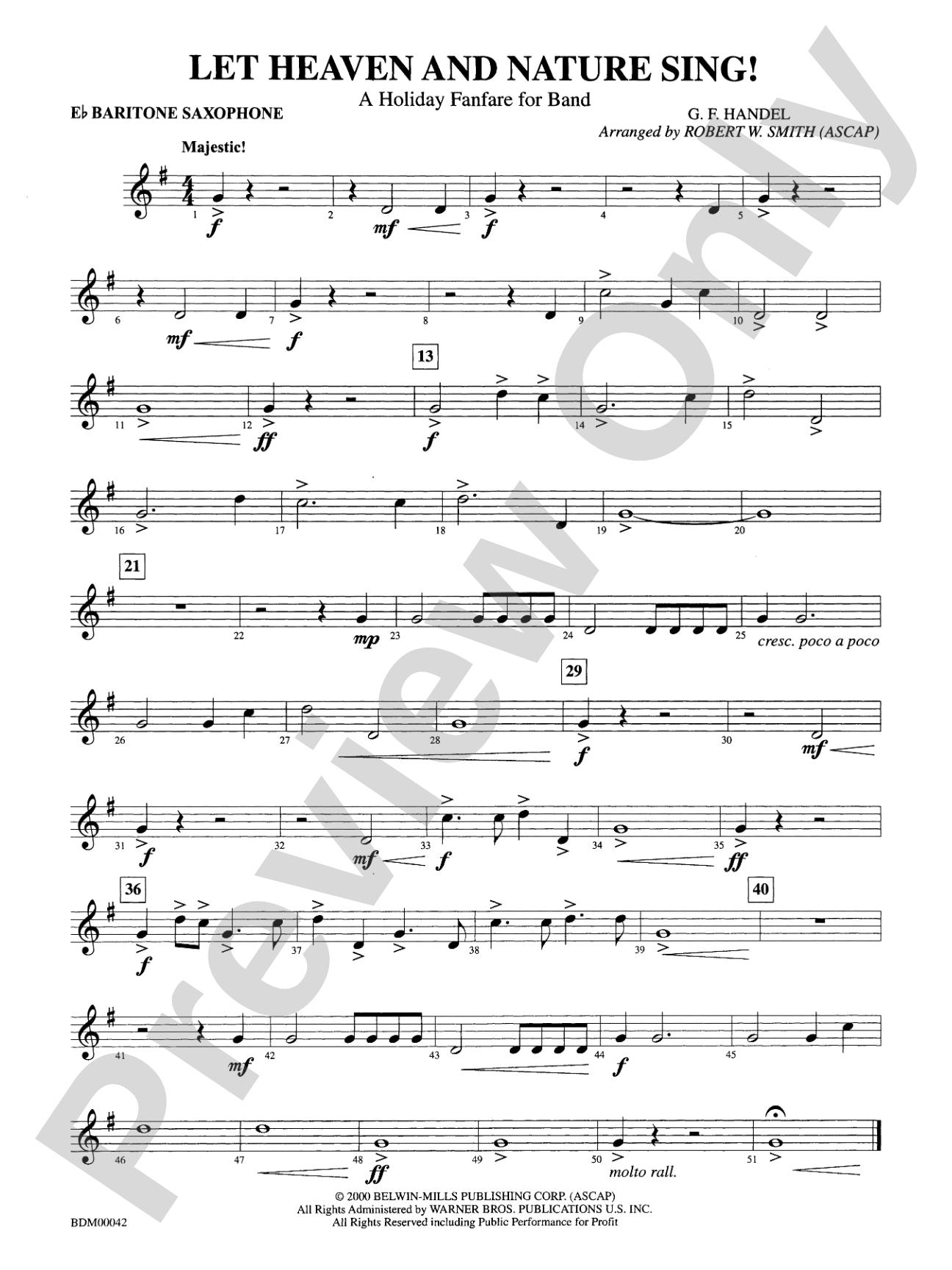 Let Heaven and Nature Sing!: E-flat Baritone Saxophone
