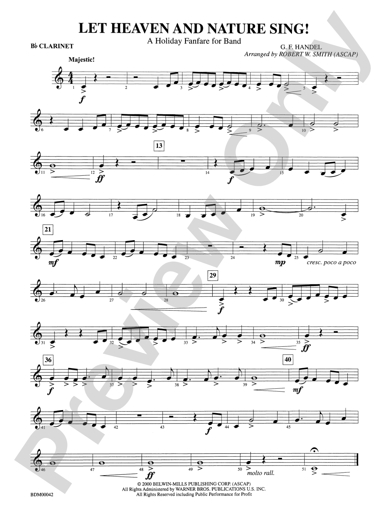 Let Heaven and Nature Sing!: 1st B-flat Clarinet