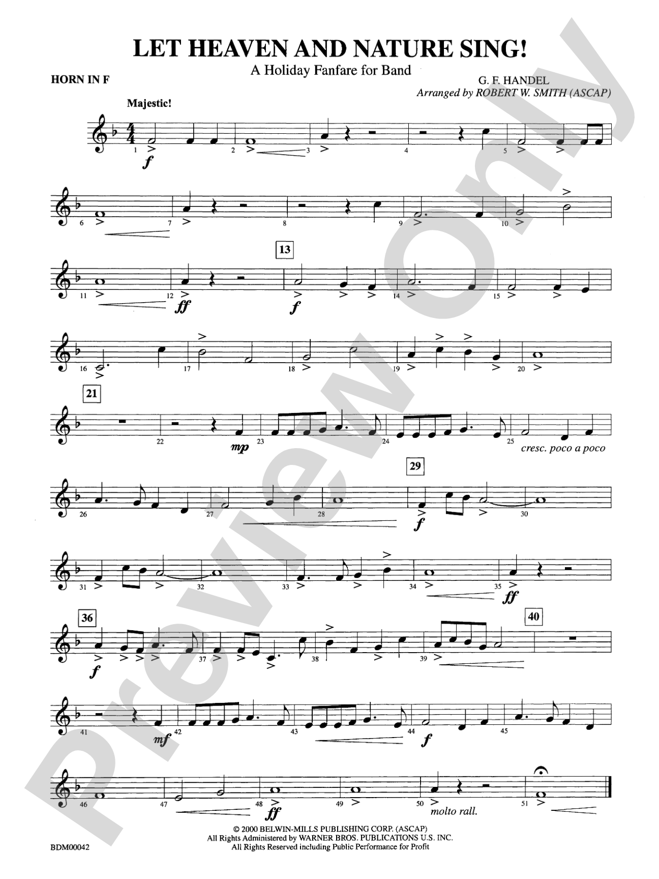 Let Heaven and Nature Sing!: 1st F Horn
