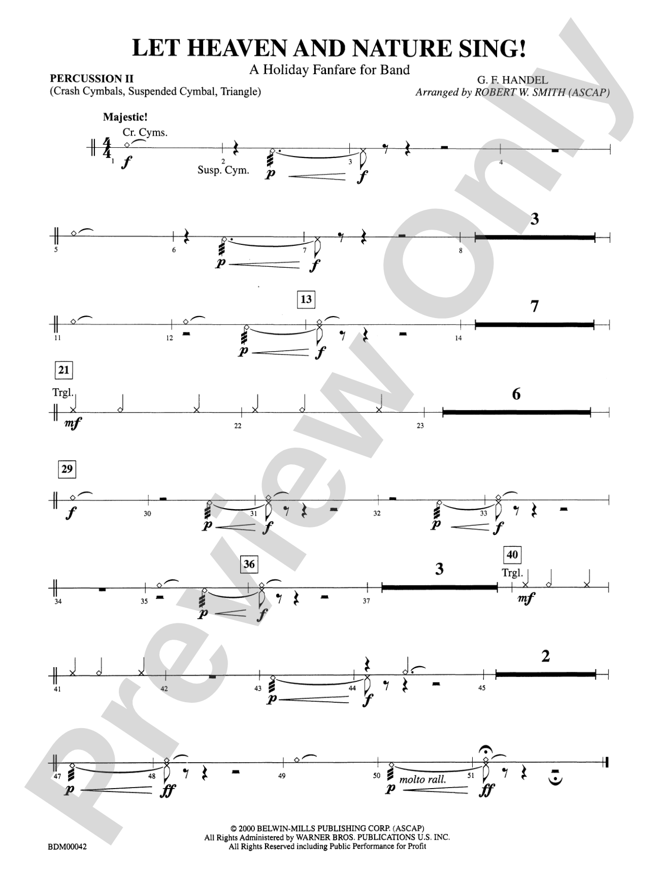 Let Heaven and Nature Sing!: 2nd Percussion