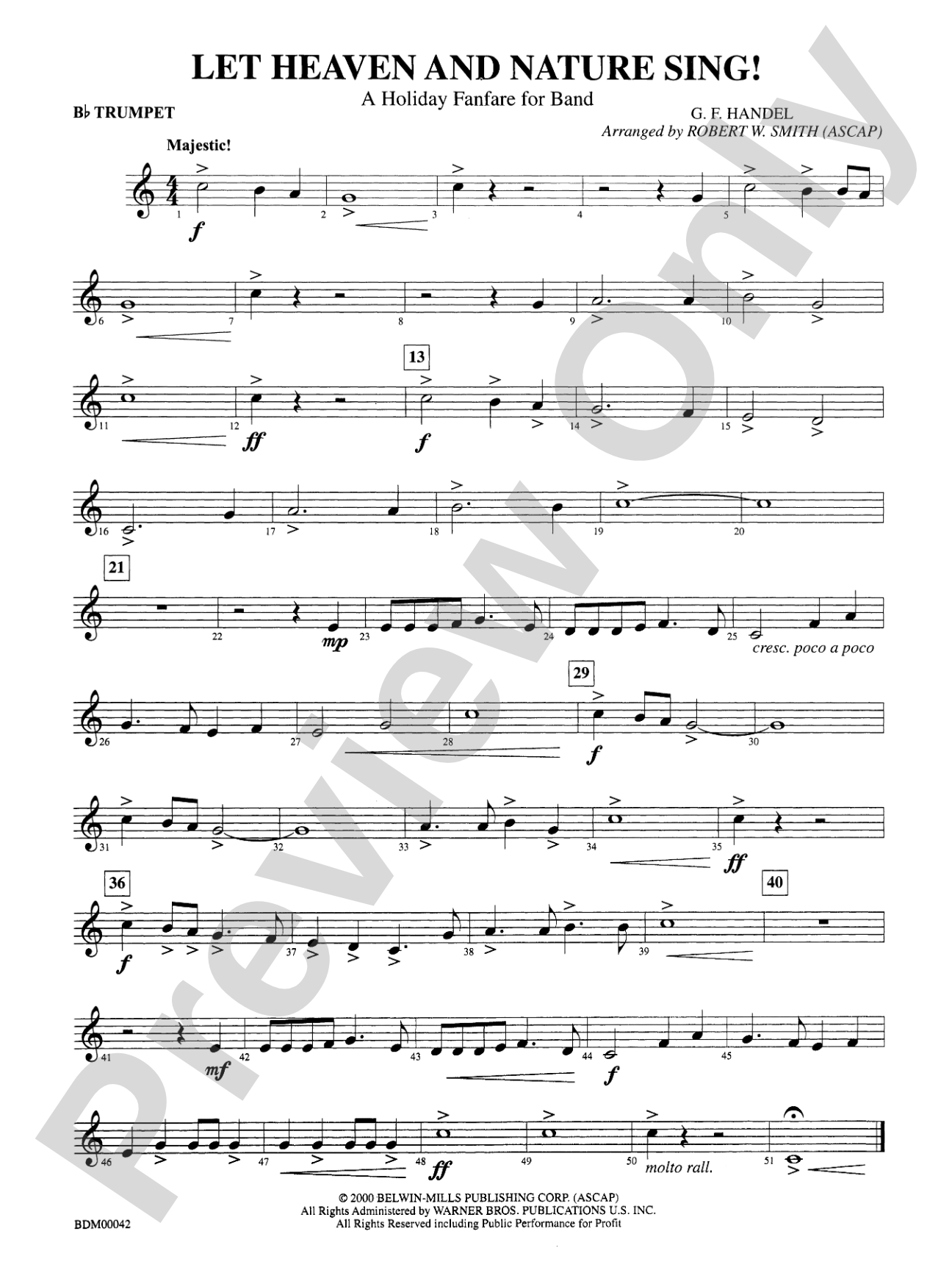 Let Heaven and Nature Sing!: 1st B-flat Trumpet