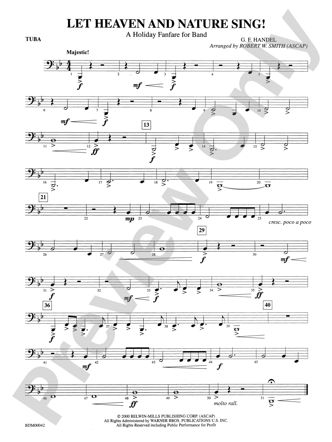 Let Heaven and Nature Sing!: Tuba