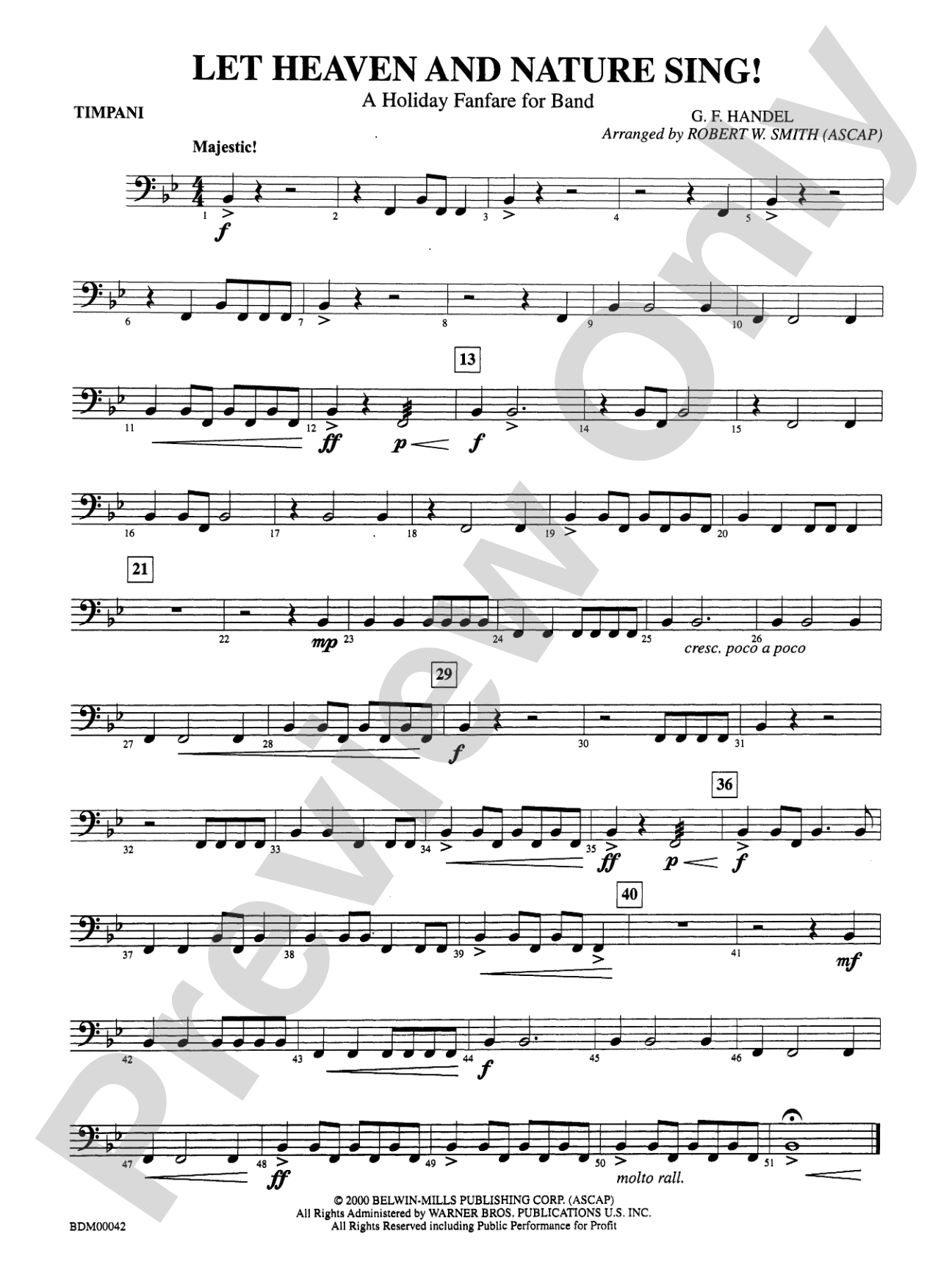 Let Heaven and Nature Sing!: Timpani