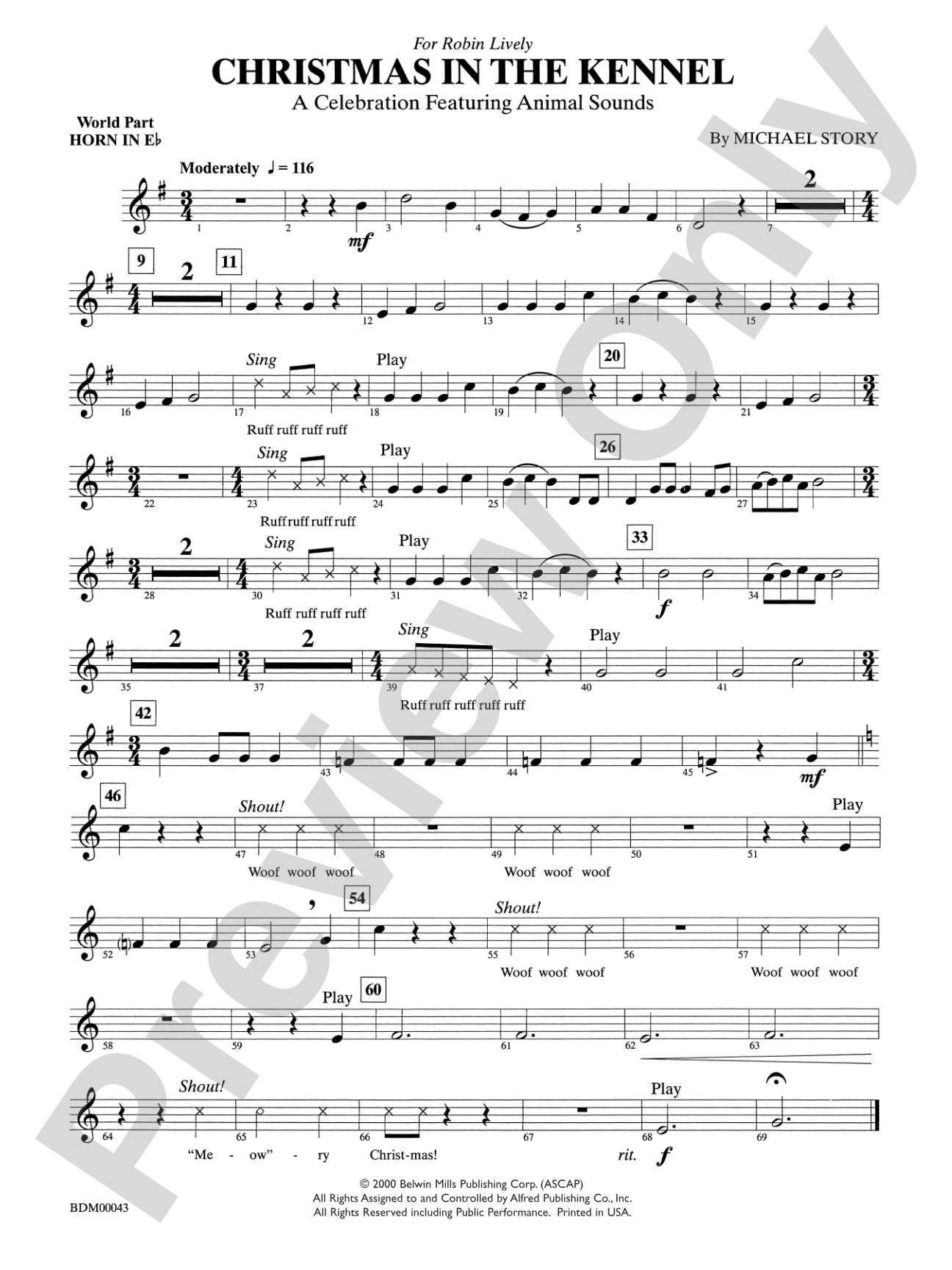 Christmas in the Kennel: WP 1st Horn in E-flat