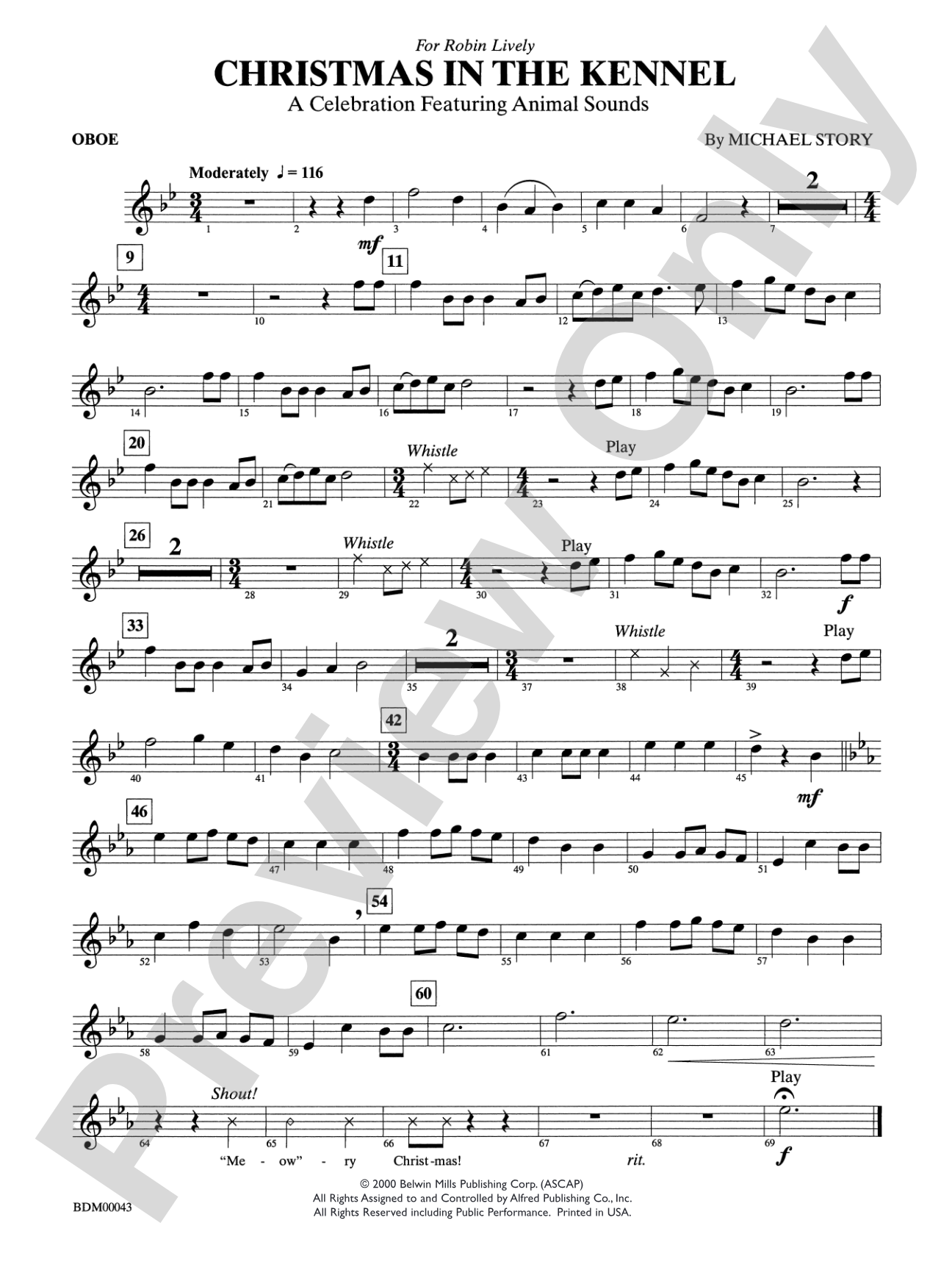 Christmas in the Kennel: Oboe