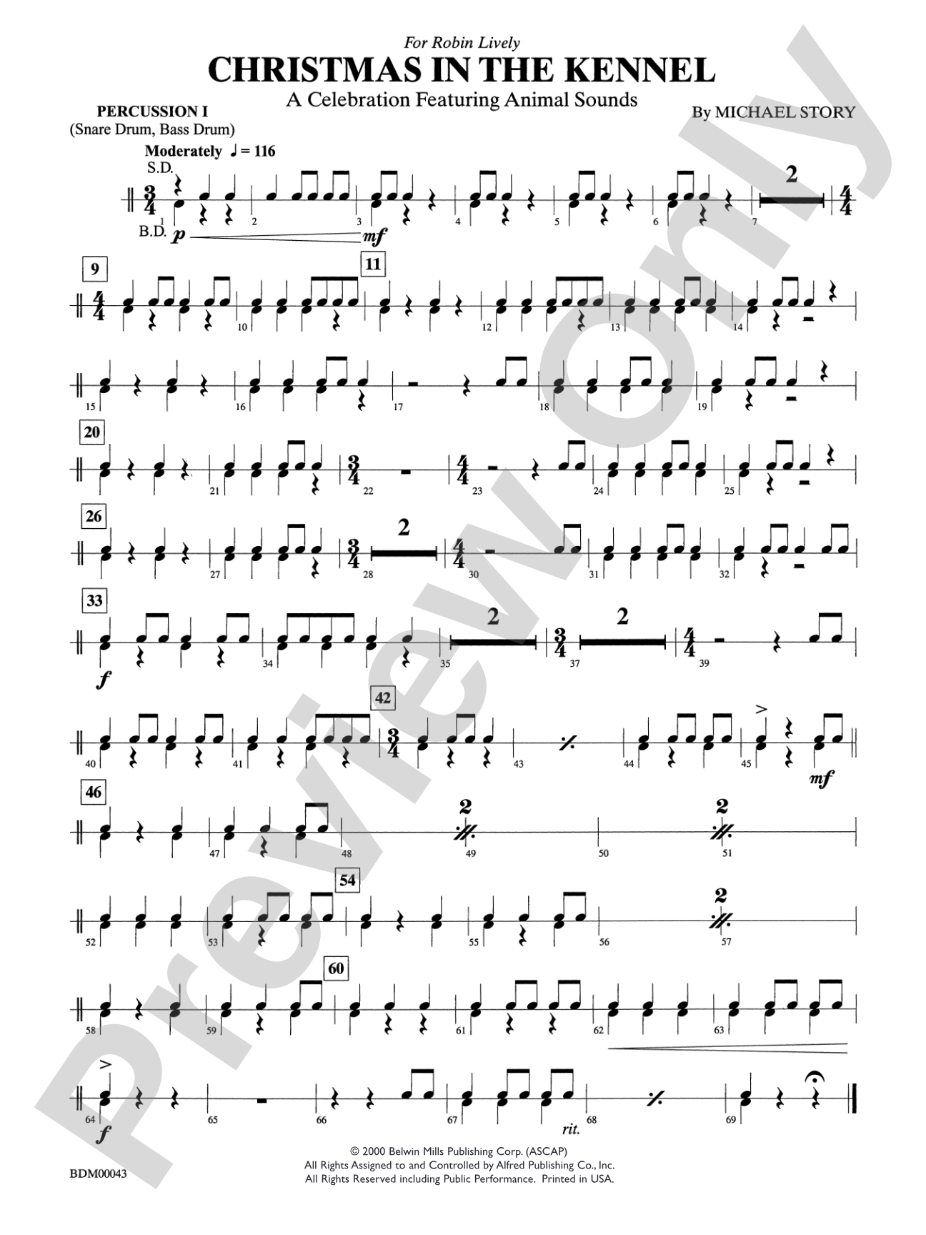 Christmas in the Kennel: 1st Percussion