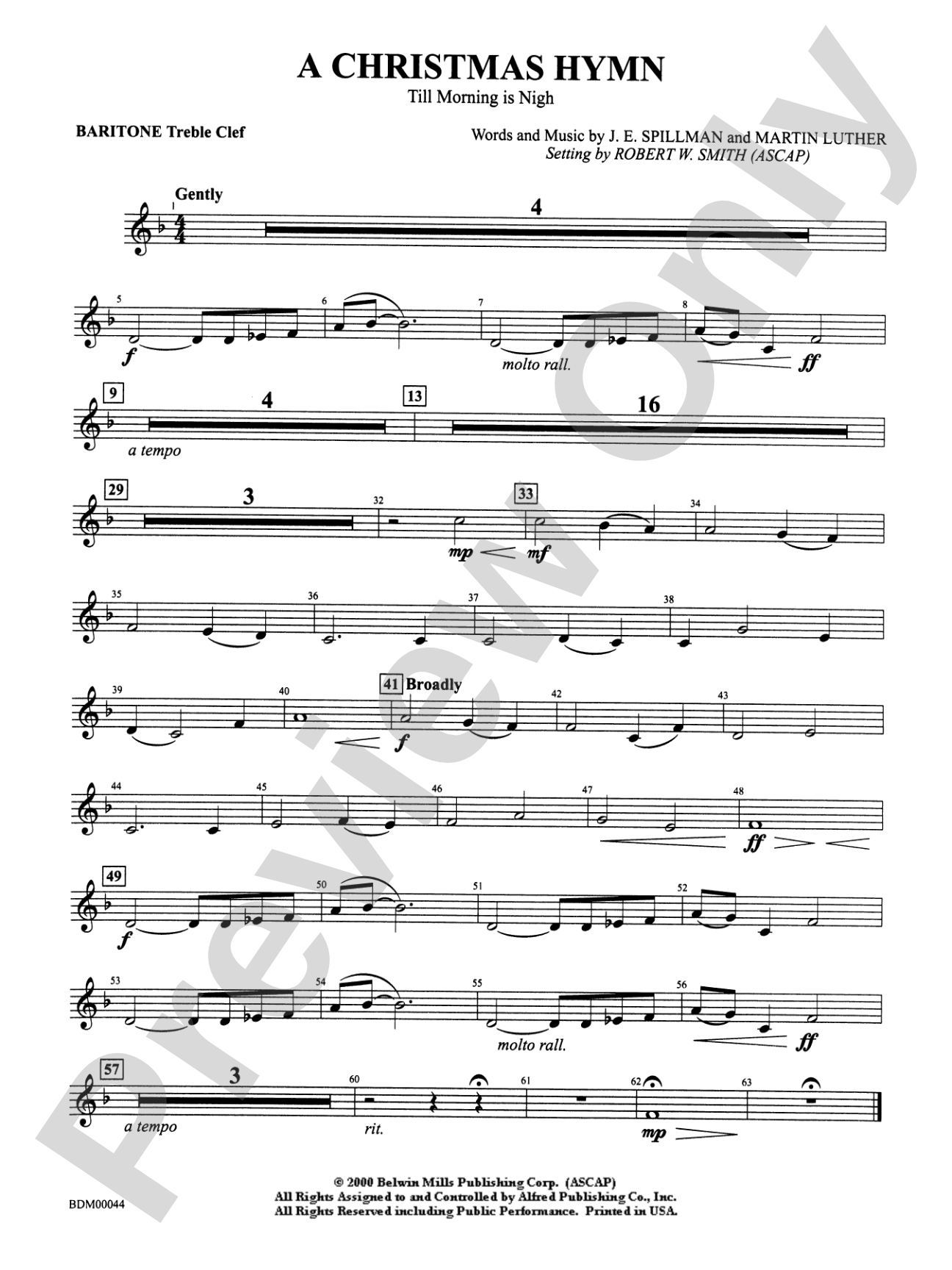 A Christmas Hymn: Baritone T.C.