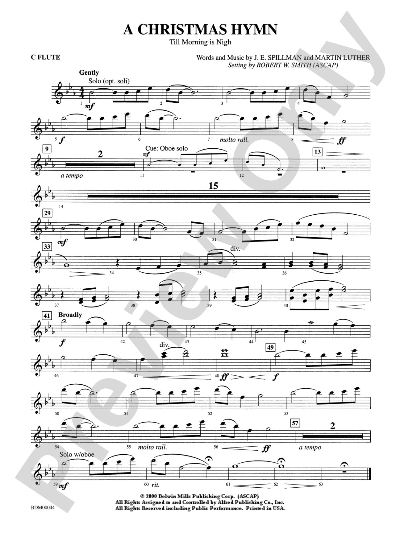 A Christmas Hymn: Flute