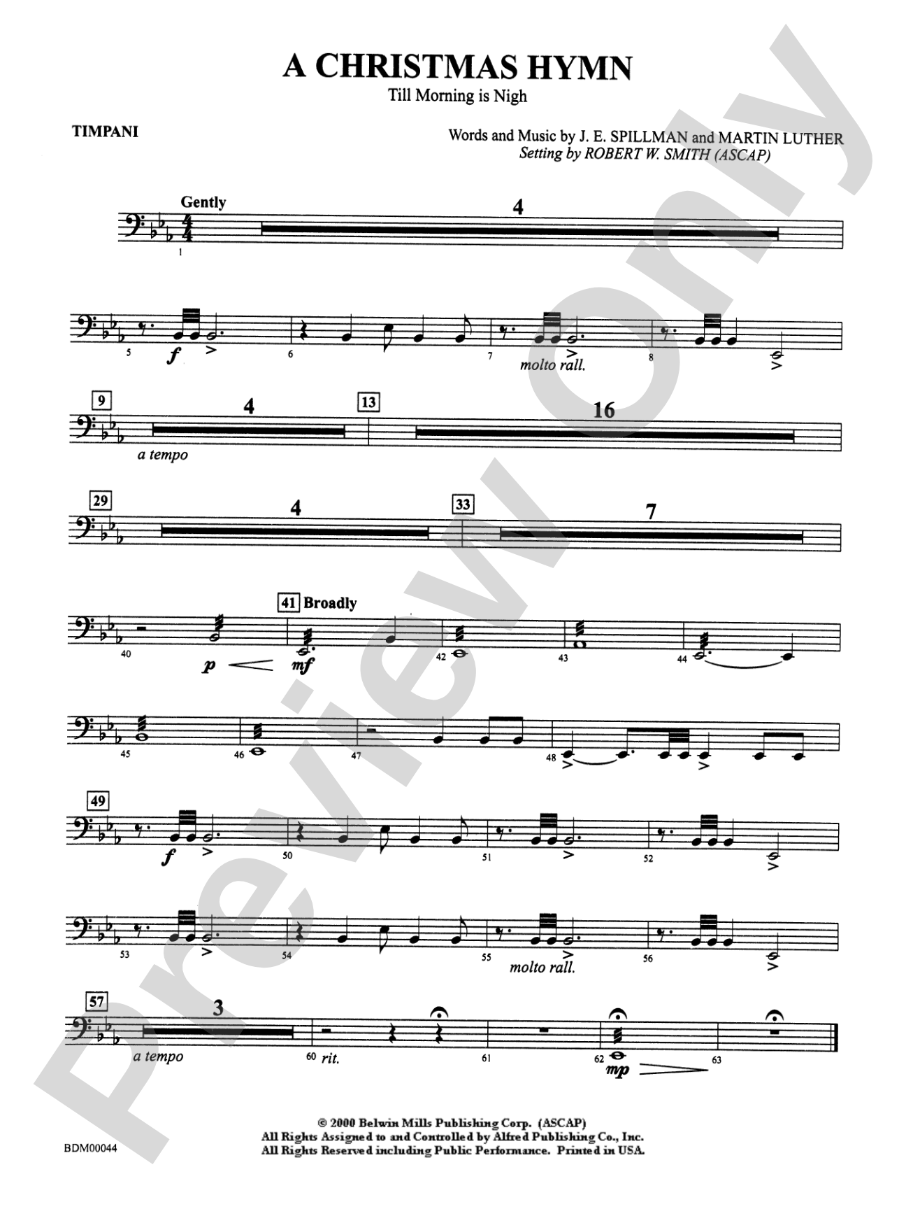 A Christmas Hymn: Timpani