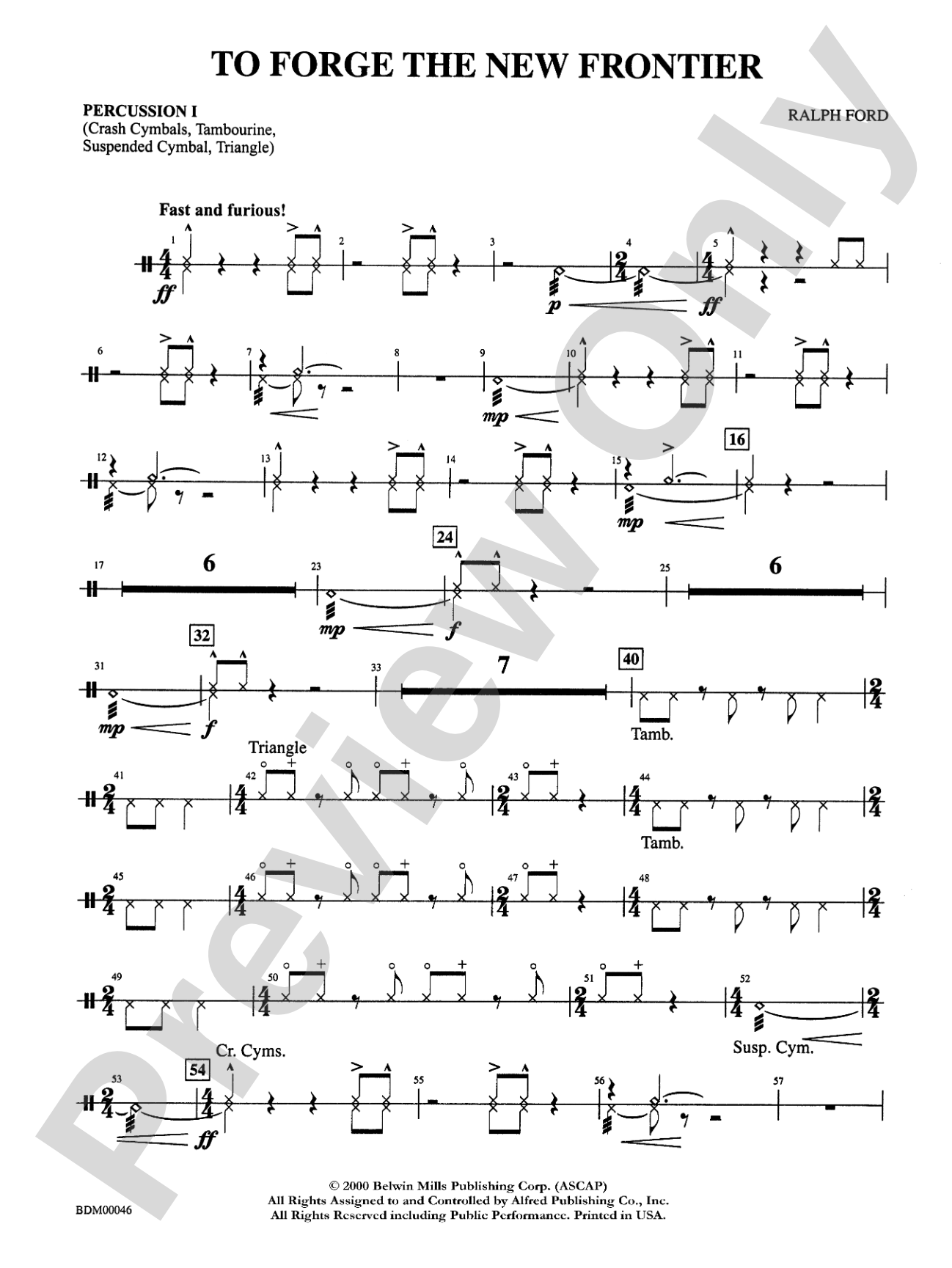 To Forge the New Frontier: 1st Percussion