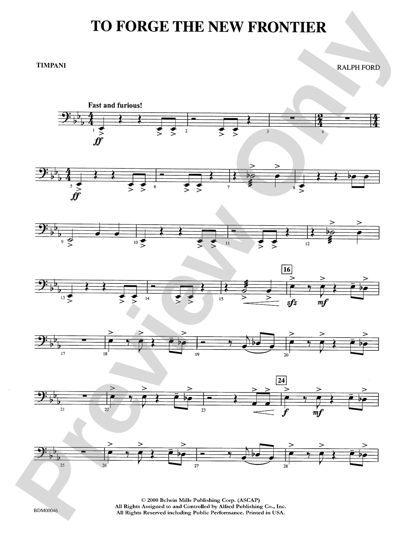 To Forge the New Frontier: Timpani