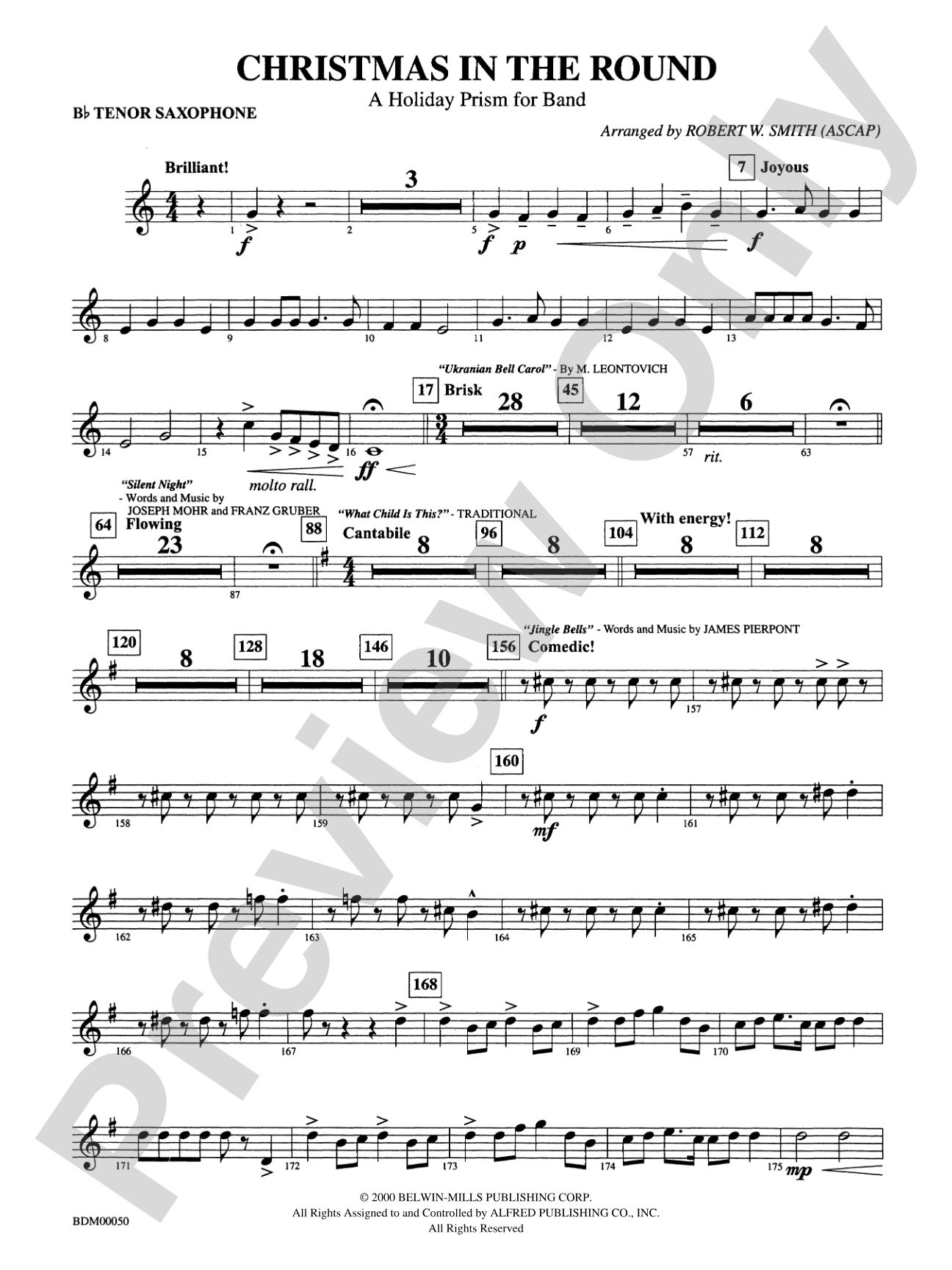 Christmas in the Round: B-flat Tenor Saxophone