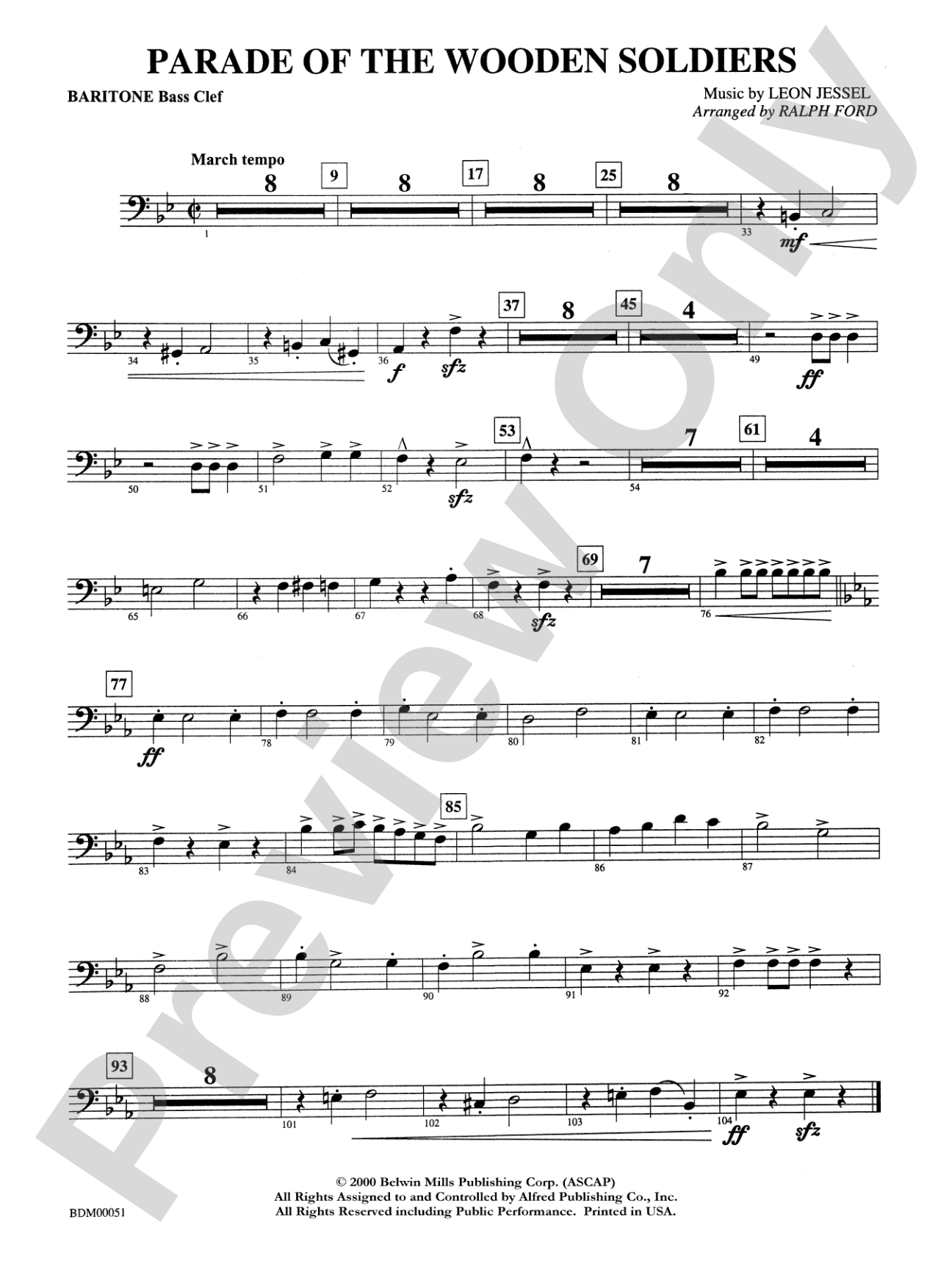 Parade of the Wooden Soldiers: Baritone B.C.