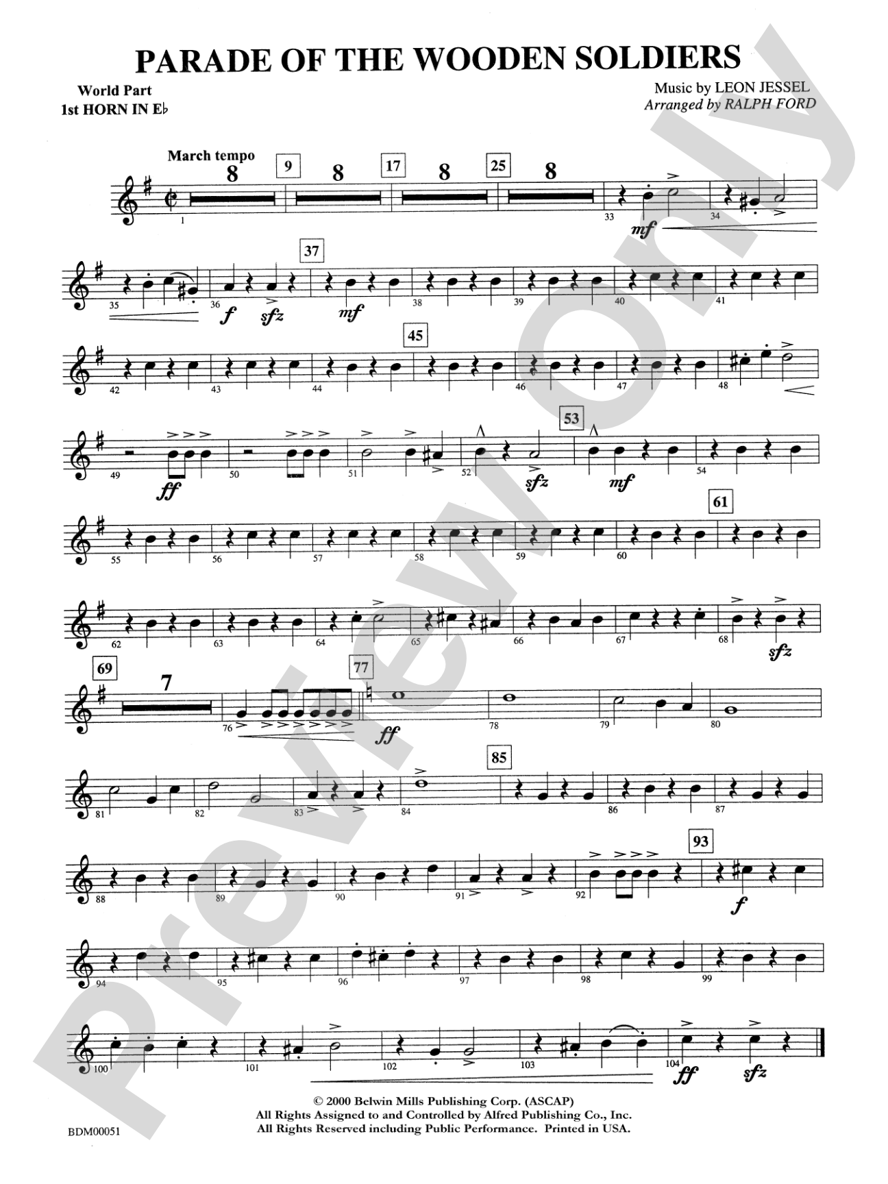 Parade of the Wooden Soldiers: WP 1st Horn in E-flat