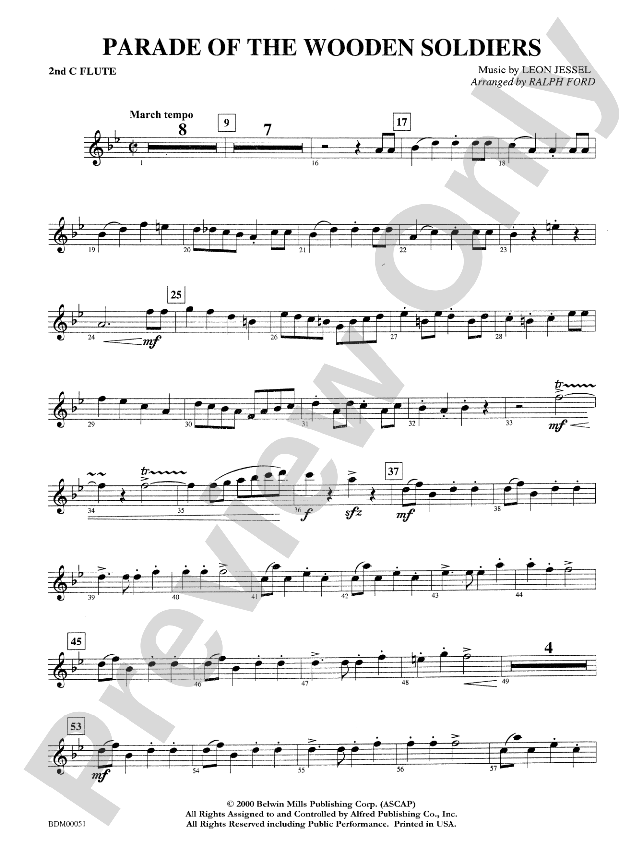 Parade of the Wooden Soldiers: 2nd Flute