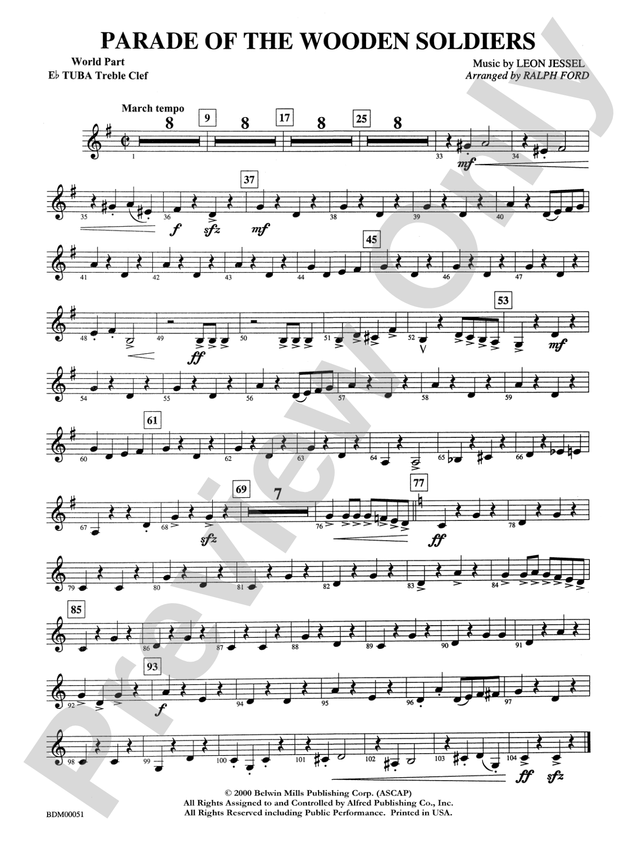 Parade of the Wooden Soldiers: WP E-flat Tuba T.C.