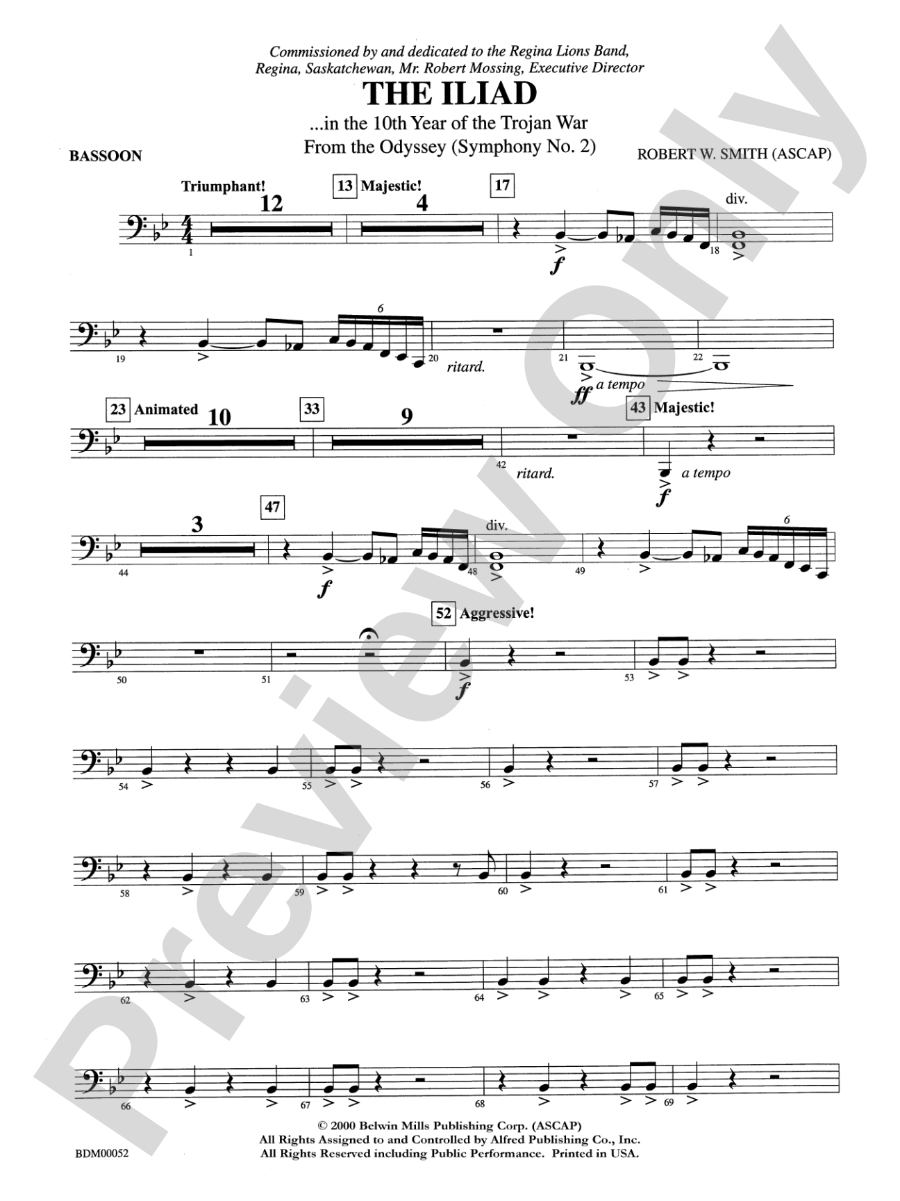 The Iliad (from The Odyssey (Symphony No. 2)): Bassoon