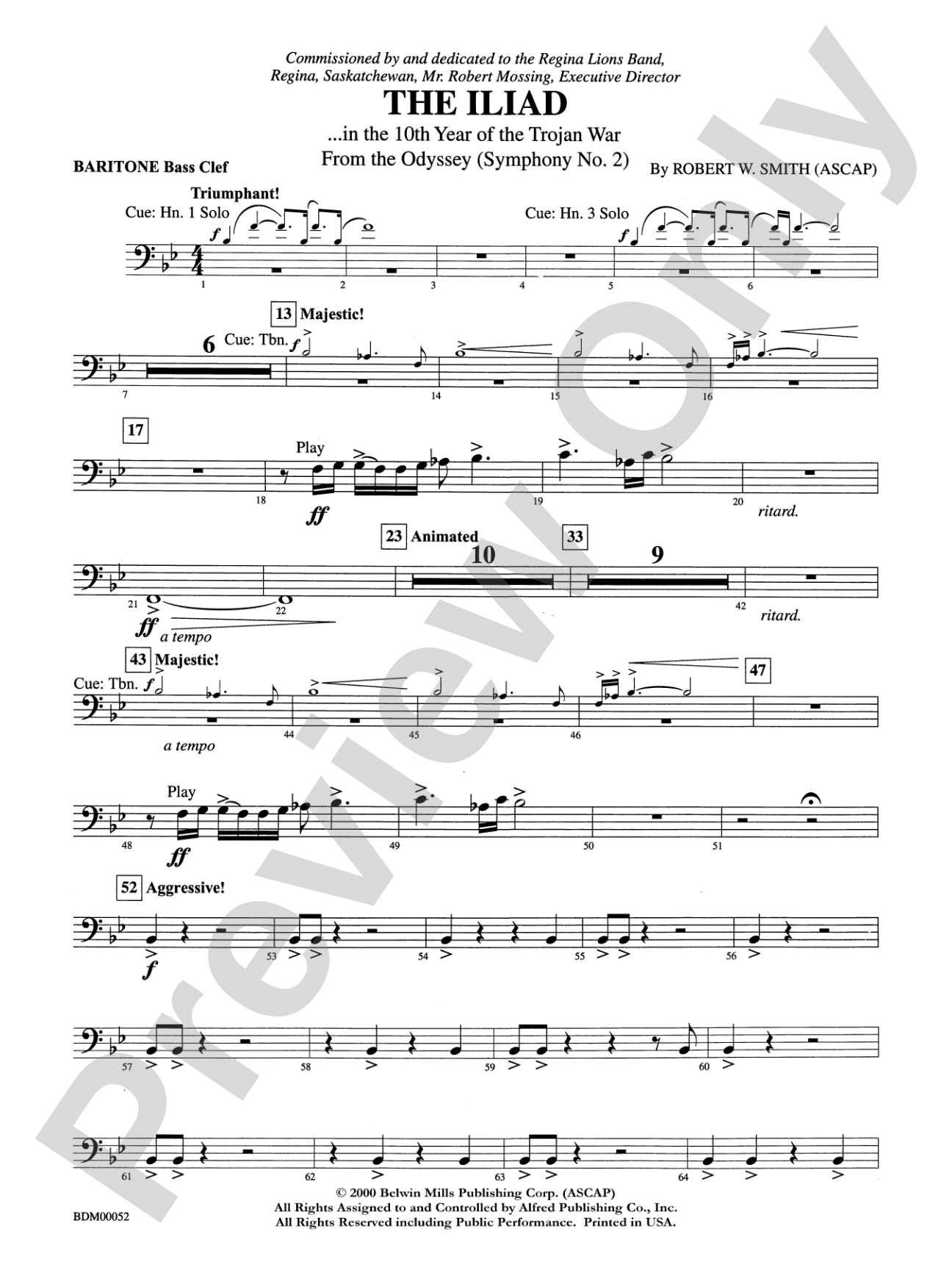 The Iliad (from The Odyssey (Symphony No. 2)): Baritone B.C.