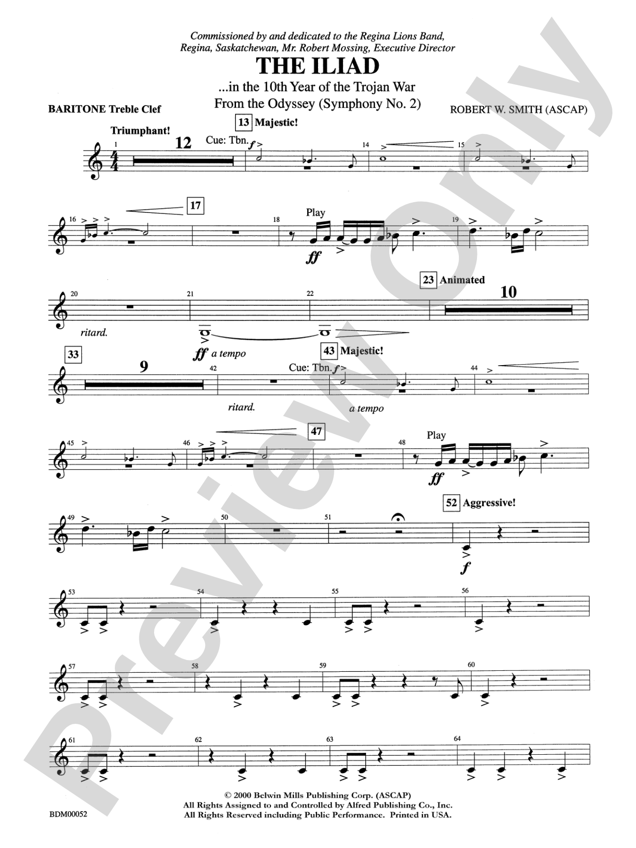 The Iliad (from The Odyssey (Symphony No. 2)): Baritone T.C.
