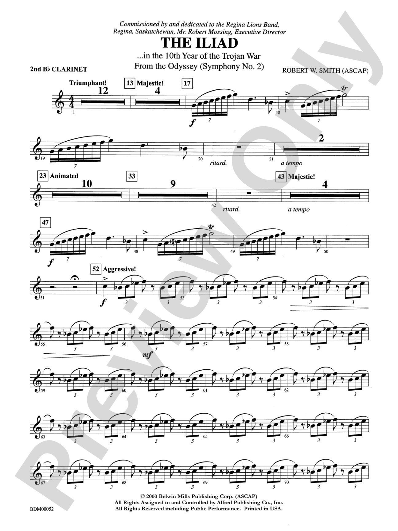 The Iliad (from The Odyssey (Symphony No. 2)): 2nd B-flat Clarinet