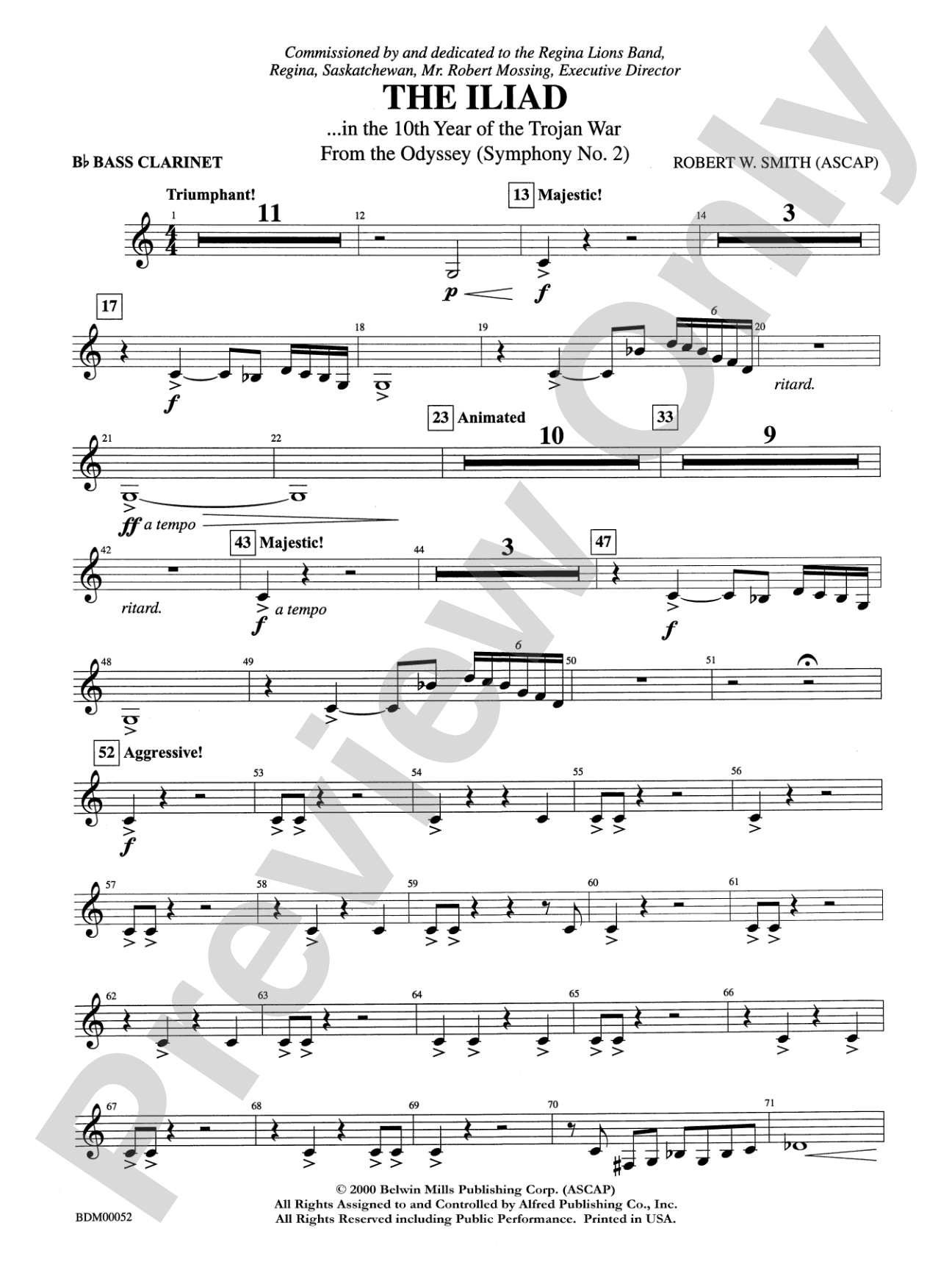 The Iliad (from The Odyssey (Symphony No. 2)): B-flat Bass Clarinet