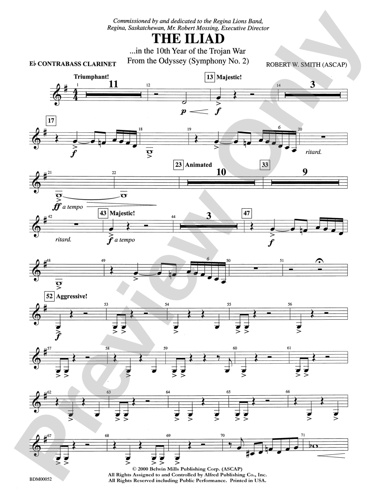 The Iliad (from The Odyssey (Symphony No. 2)): E-flat Contrabass Clarinet