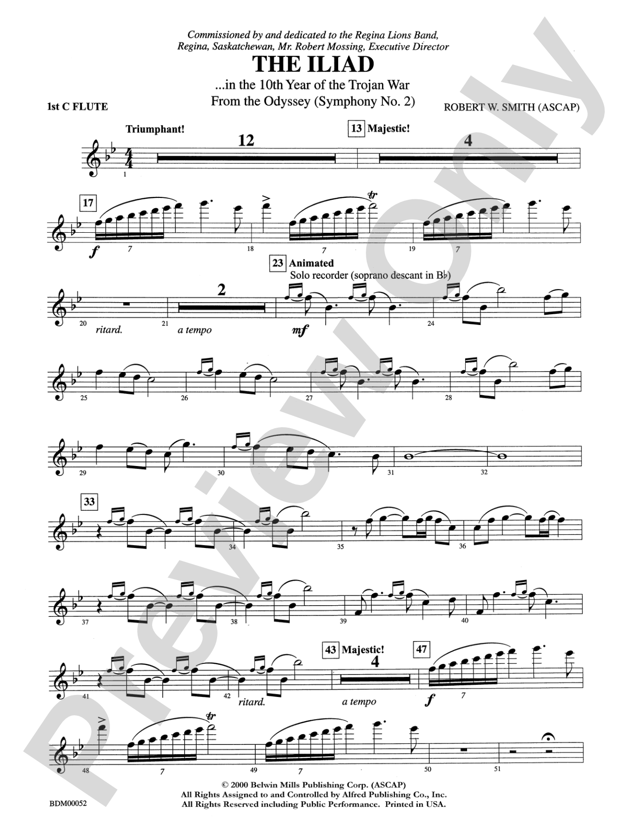 The Iliad (from The Odyssey (Symphony No. 2)): Flute