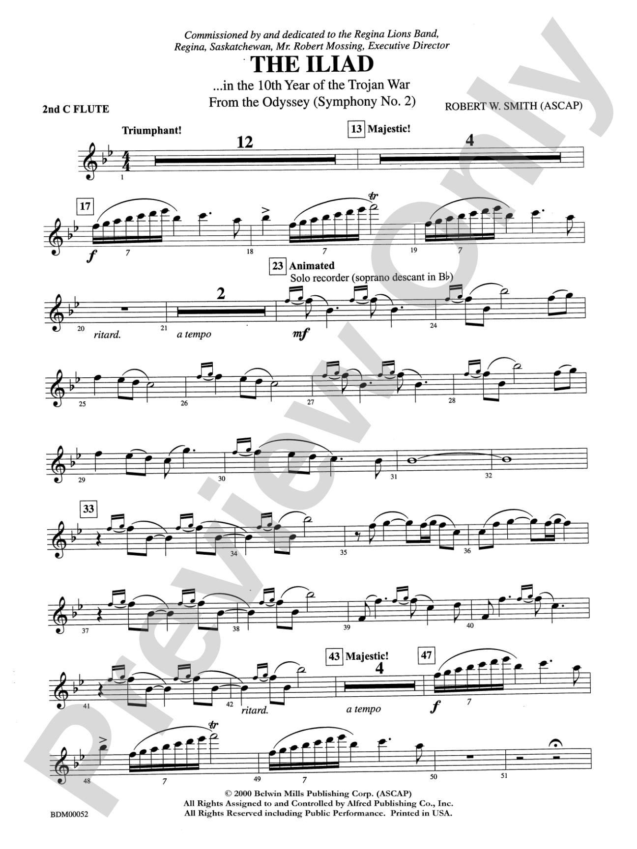 The Iliad (from The Odyssey (Symphony No. 2)): 2nd Flute