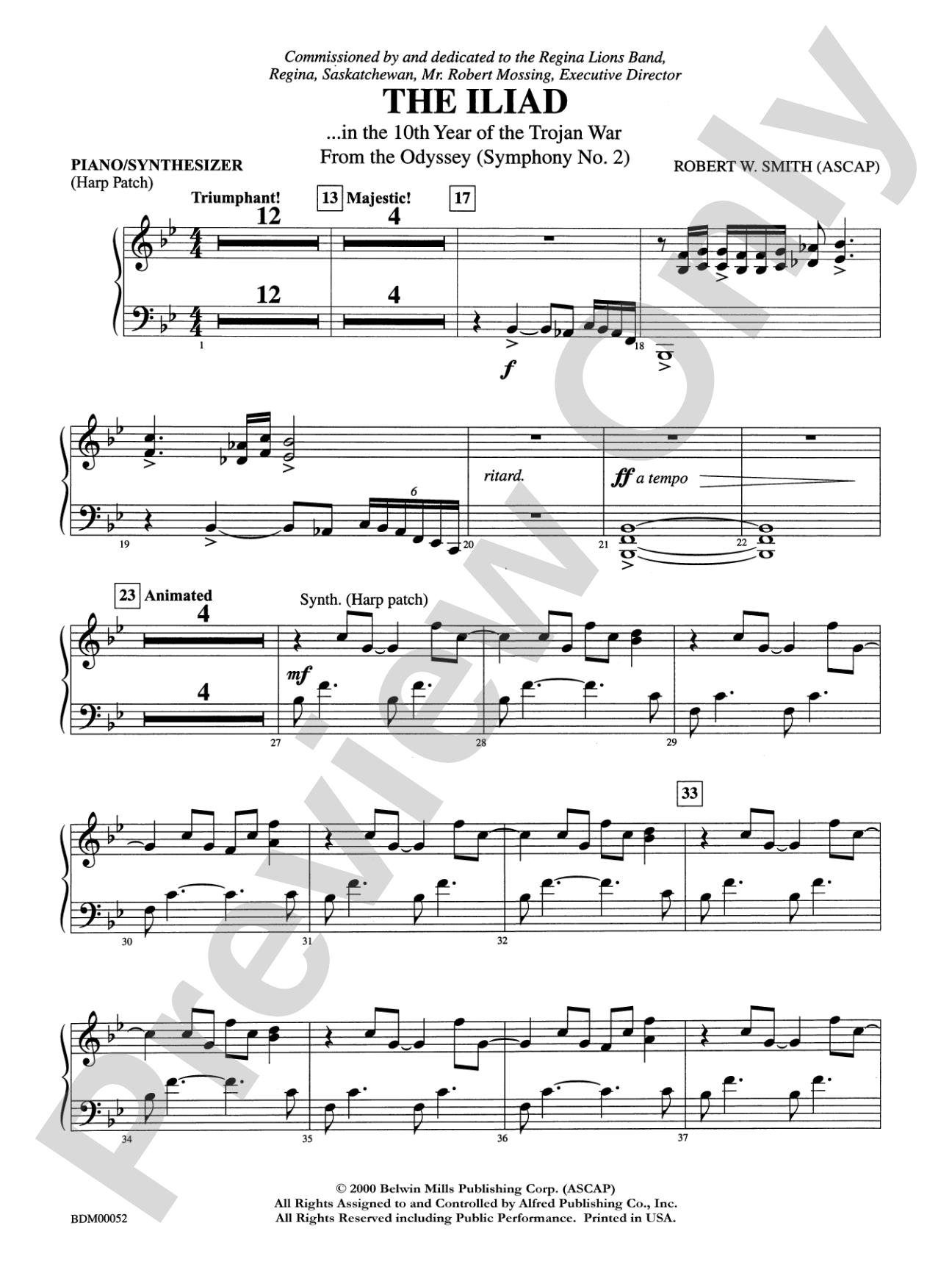 The Iliad (from The Odyssey (Symphony No. 2)): Piano Accompaniment