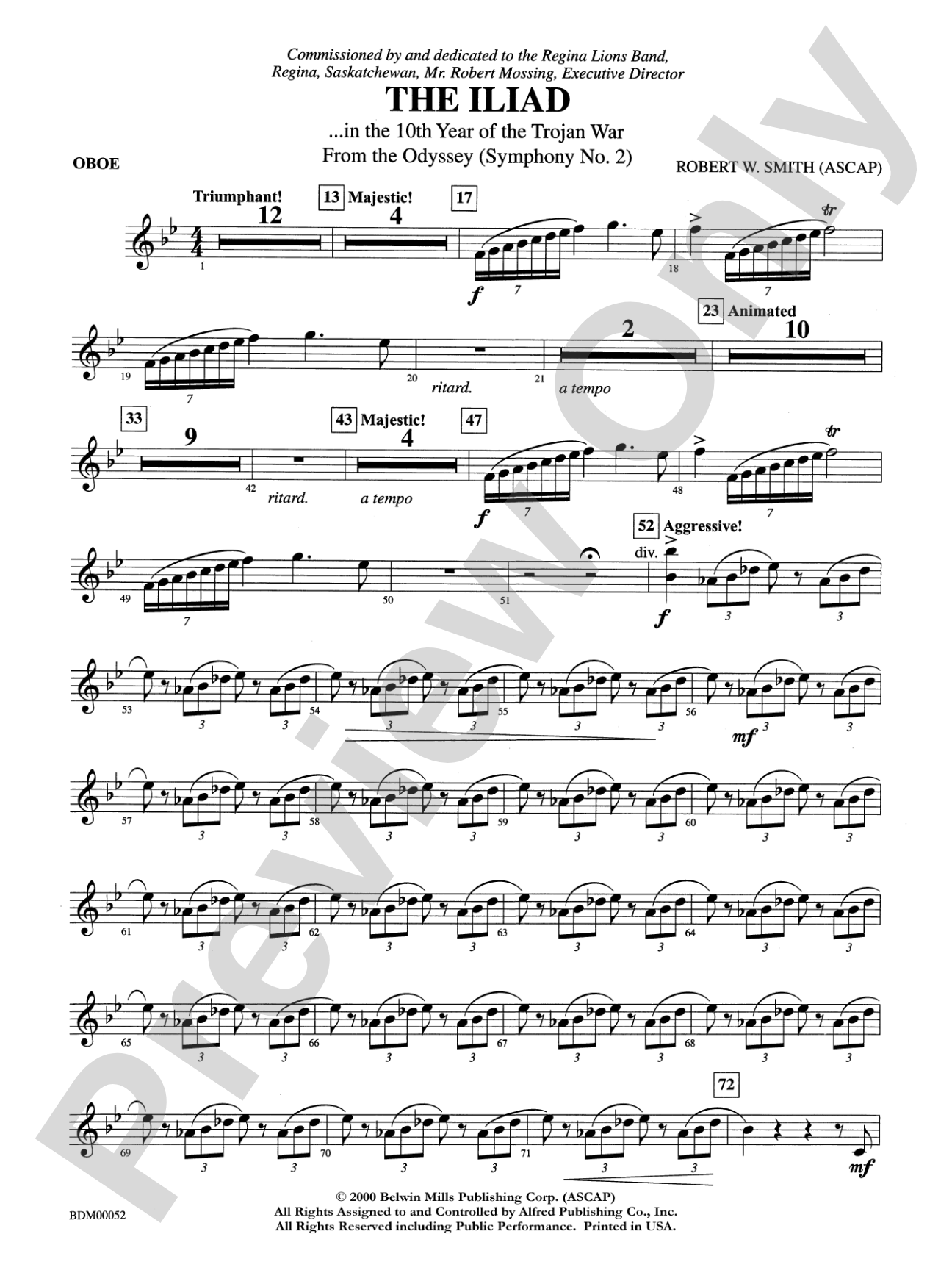 The Iliad (from The Odyssey (Symphony No. 2)): Oboe