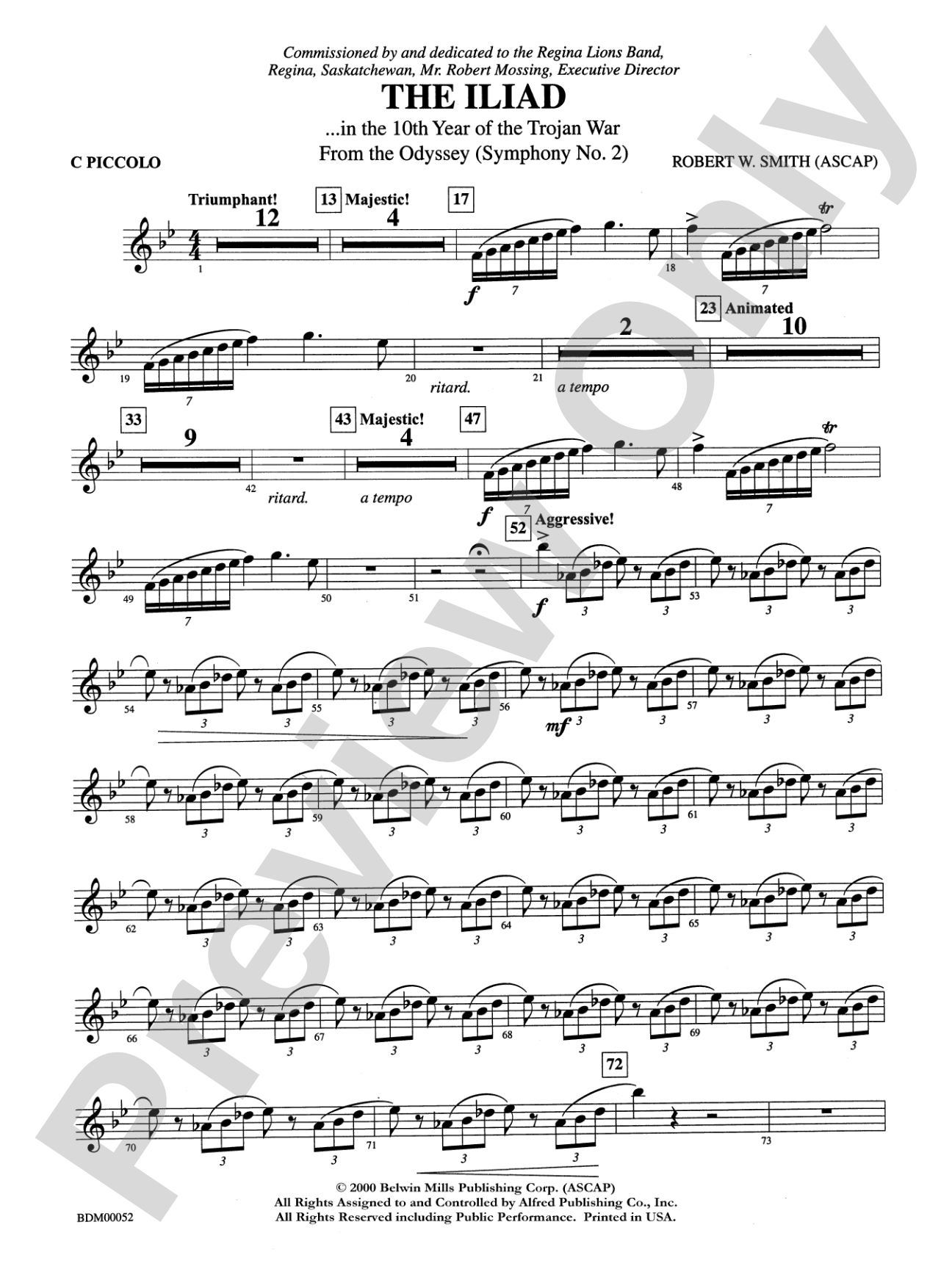The Iliad (from The Odyssey (Symphony No. 2)): Piccolo