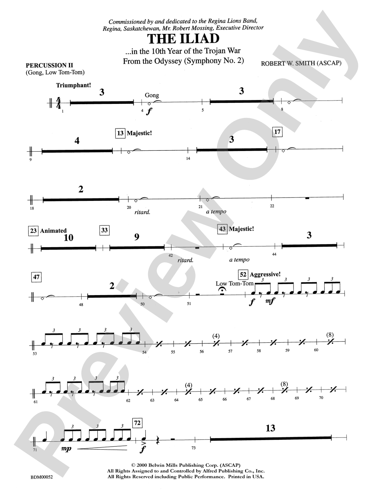 The Iliad (from The Odyssey (Symphony No. 2)): 2nd Percussion
