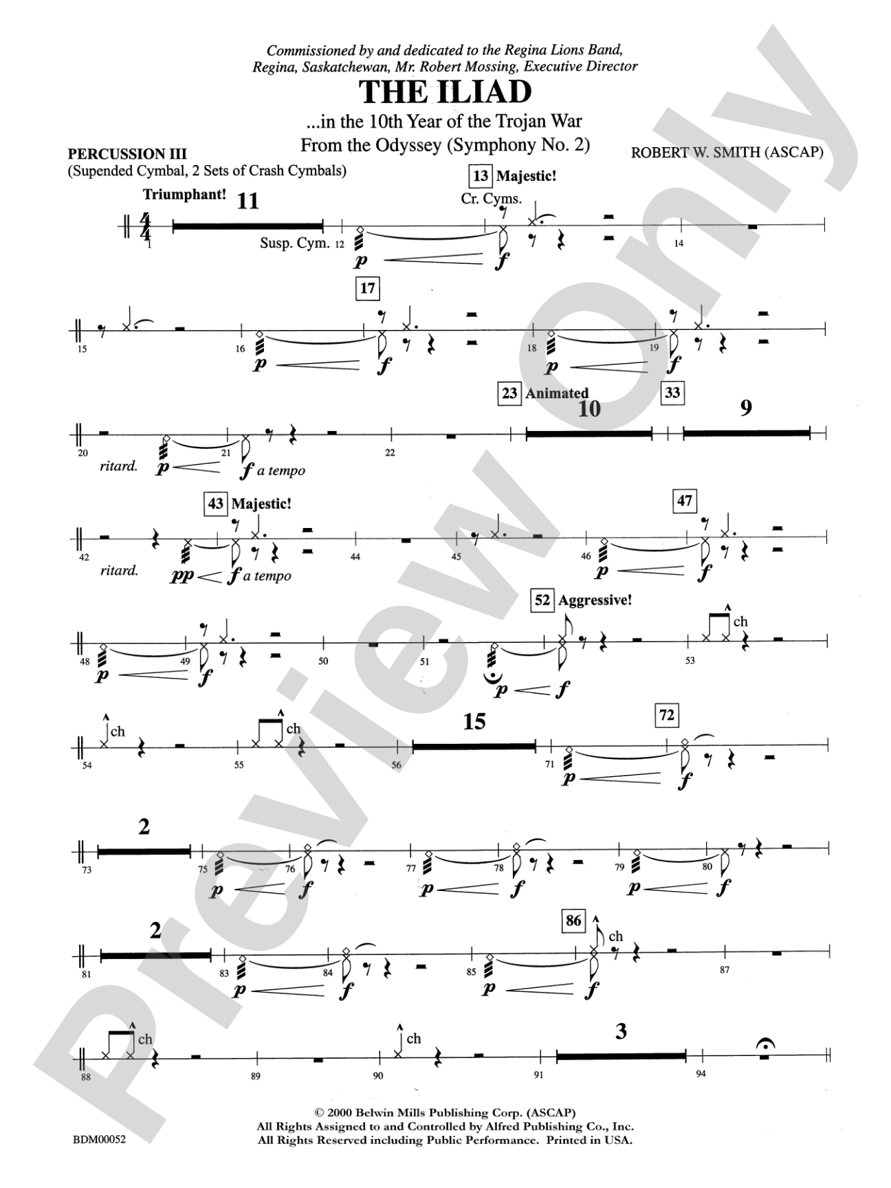 The Iliad (from The Odyssey (Symphony No. 2)): 3rd Percussion