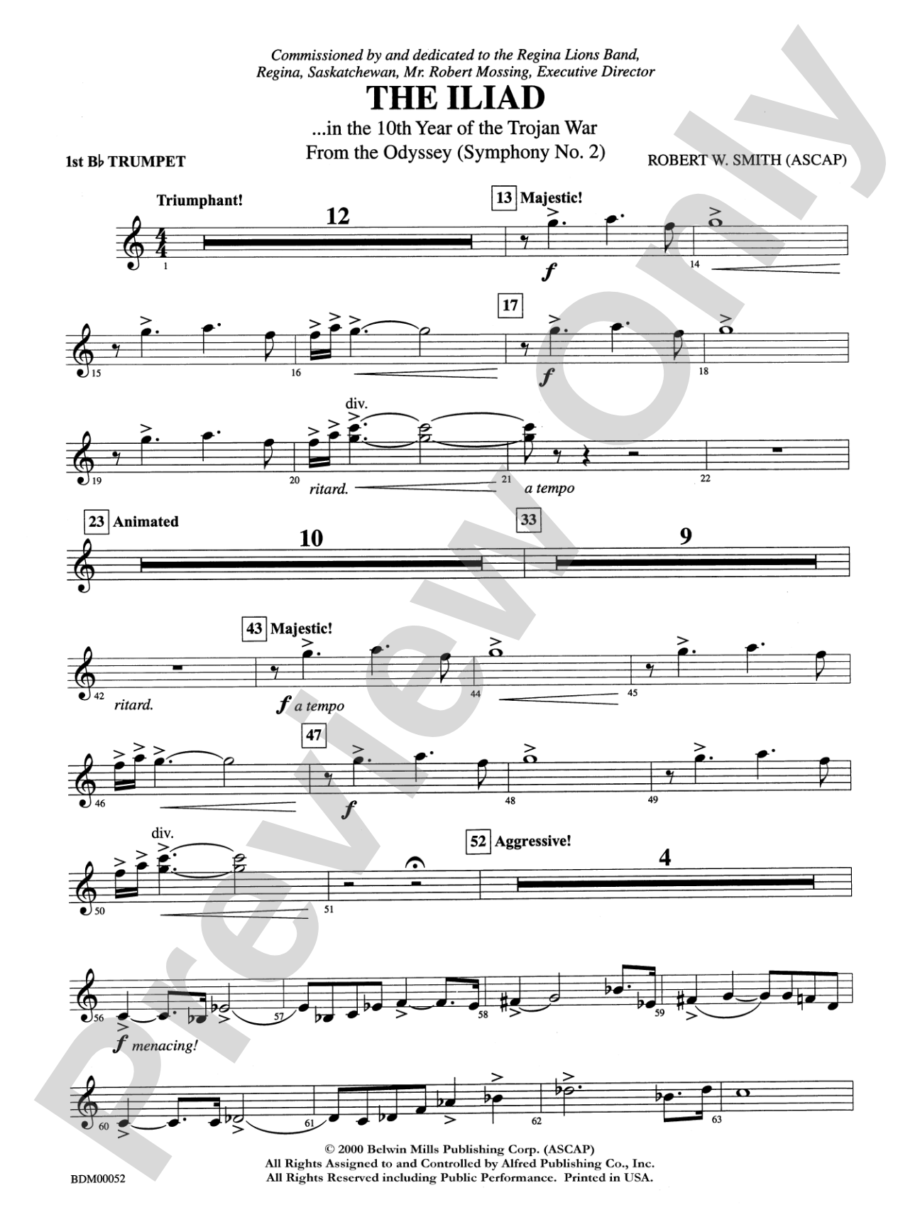 The Iliad (from The Odyssey (Symphony No. 2)): 1st B-flat Trumpet