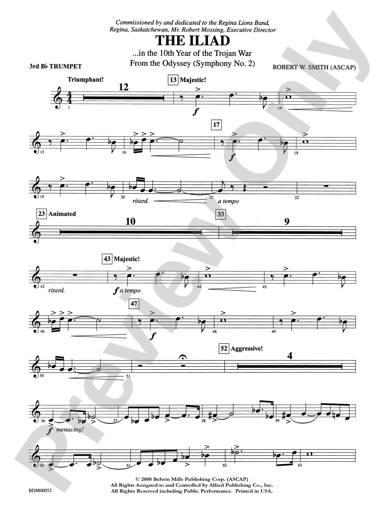 The Iliad (from The Odyssey (Symphony No. 2)): 3rd B-flat Trumpet