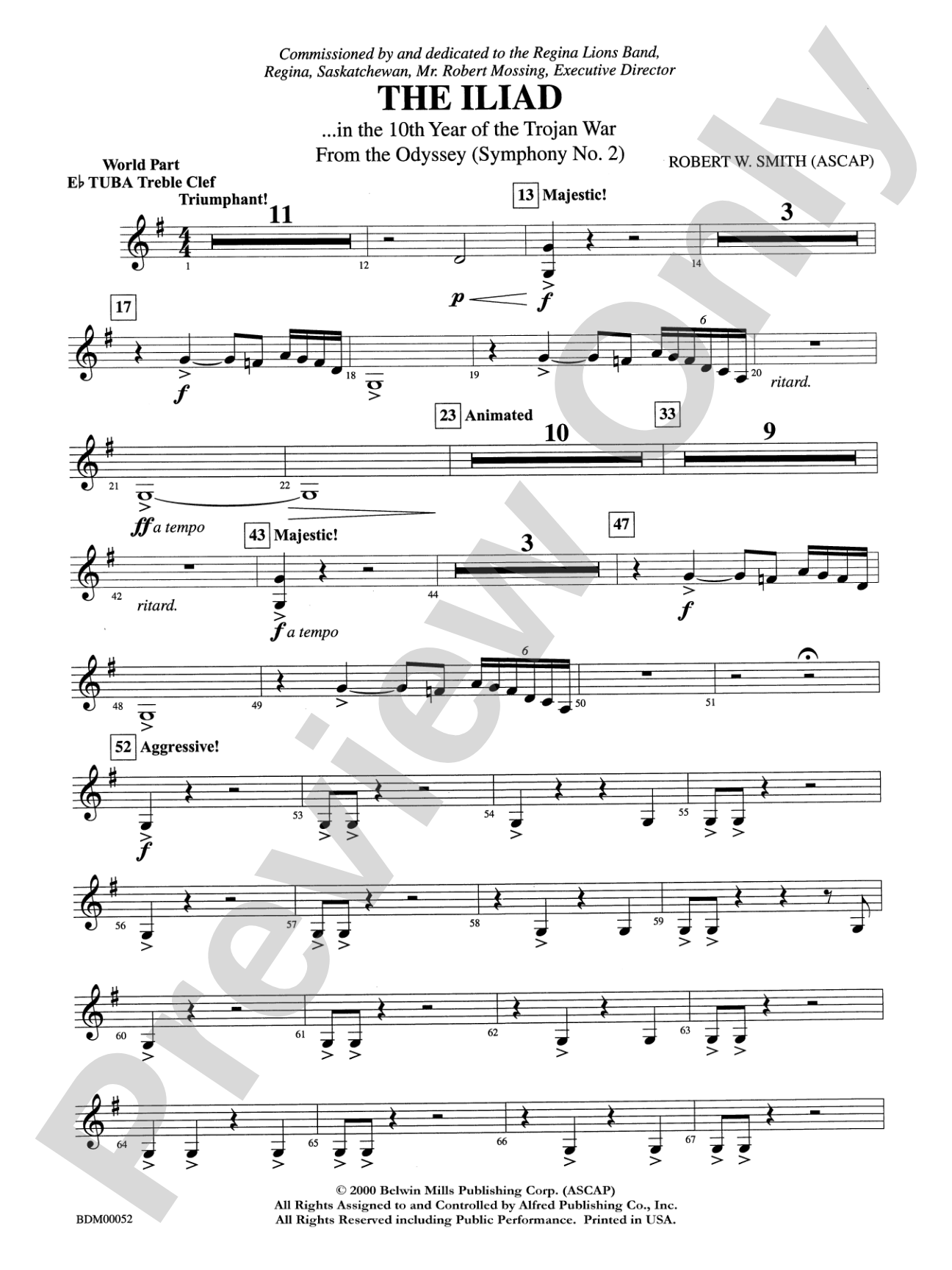 The Iliad (from The Odyssey (Symphony No. 2)): WP E-flat Tuba T.C.