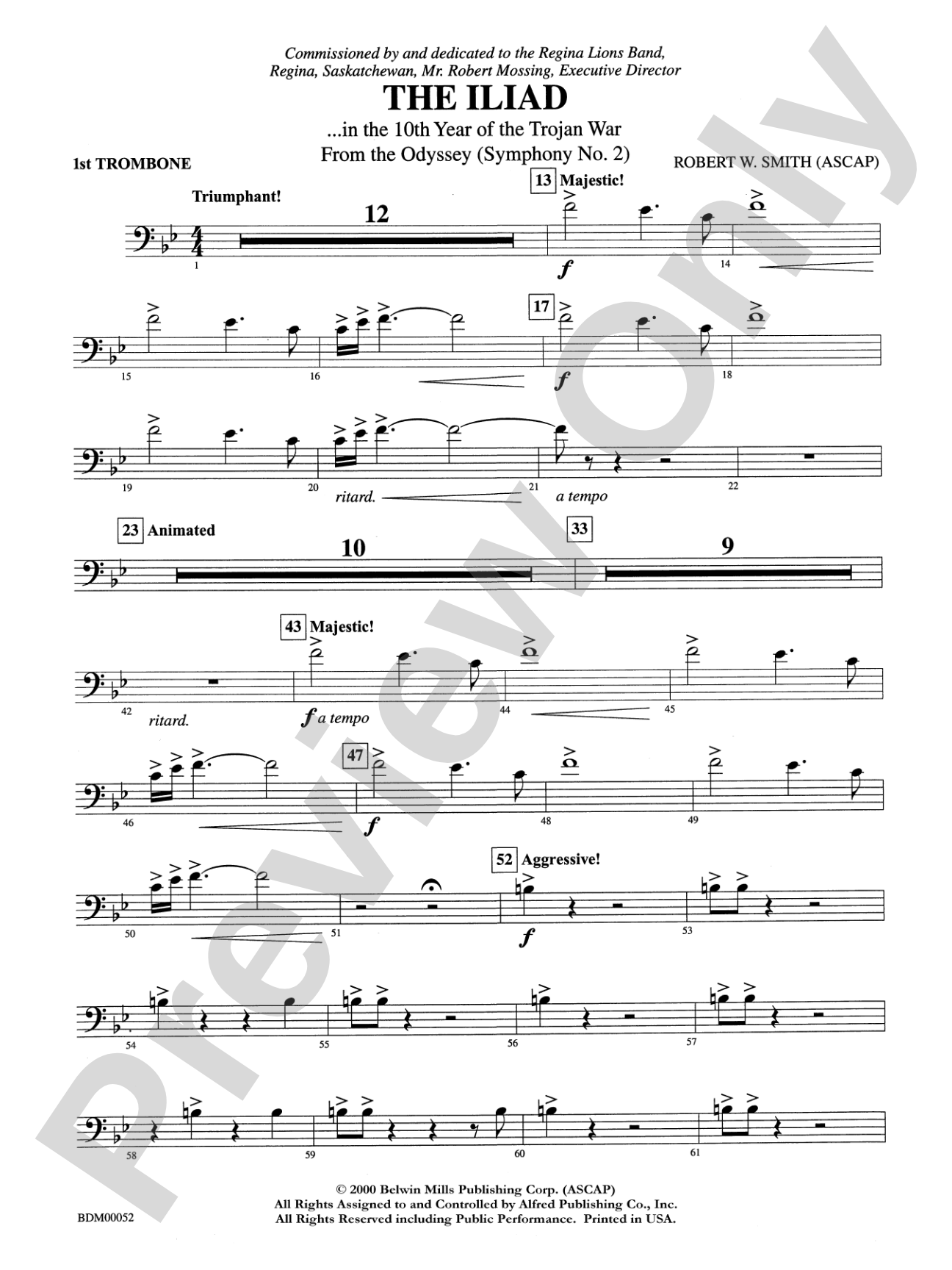 The Iliad (from The Odyssey (Symphony No. 2)): 1st Trombone