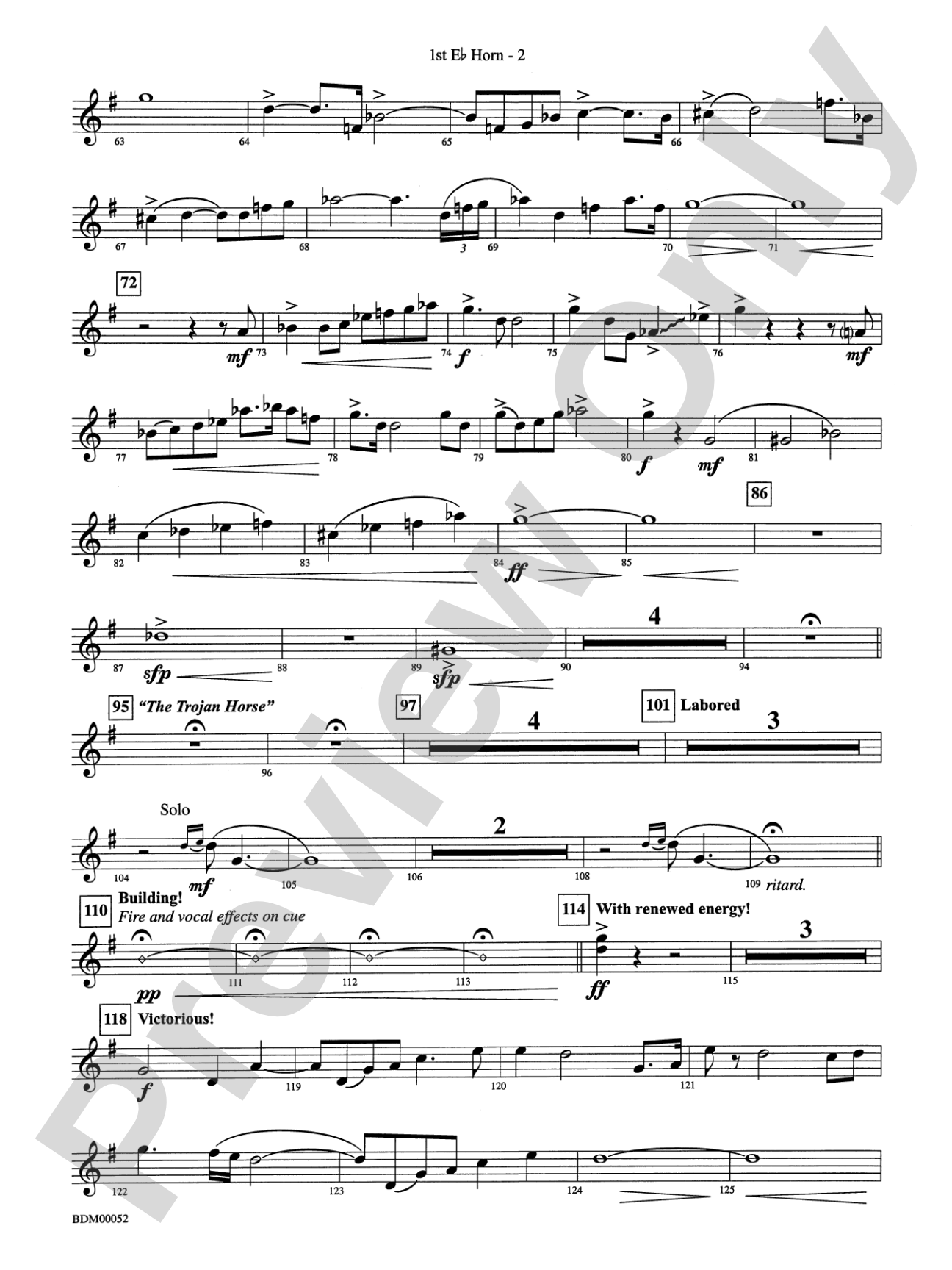 The Iliad (from The Odyssey (Symphony No. 2)): (wp) 1st Horn in E-flat
