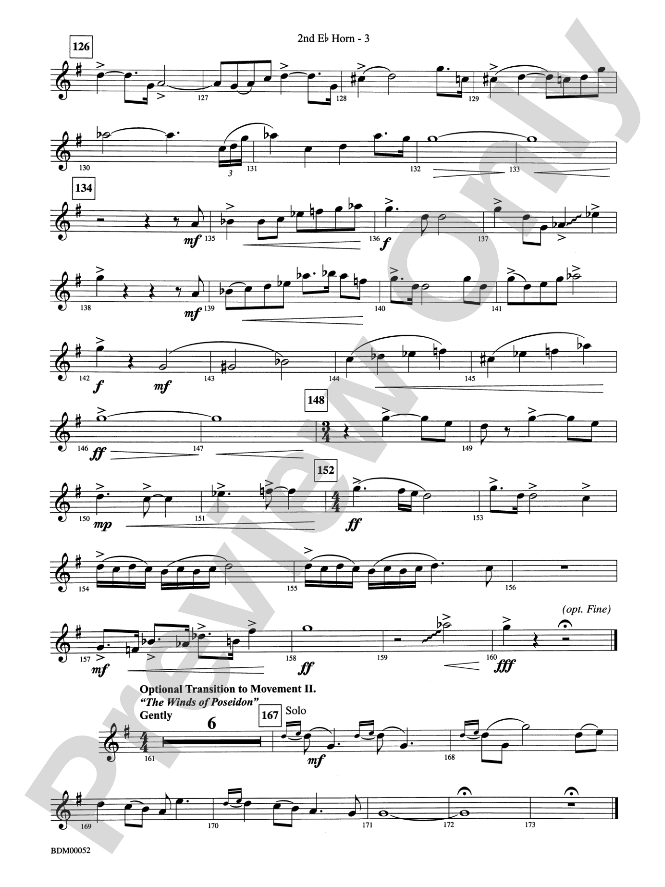 The Iliad (from The Odyssey (Symphony No. 2)): (wp) 2nd Horn in E-flat